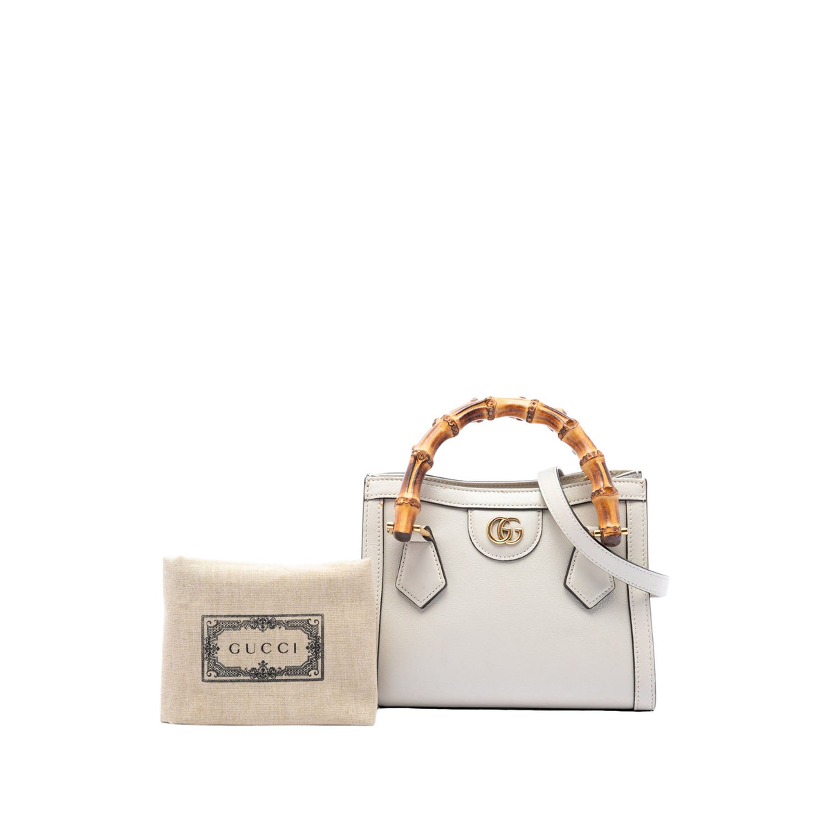Gucci Mini Calfskin Bamboo Diana Satchel