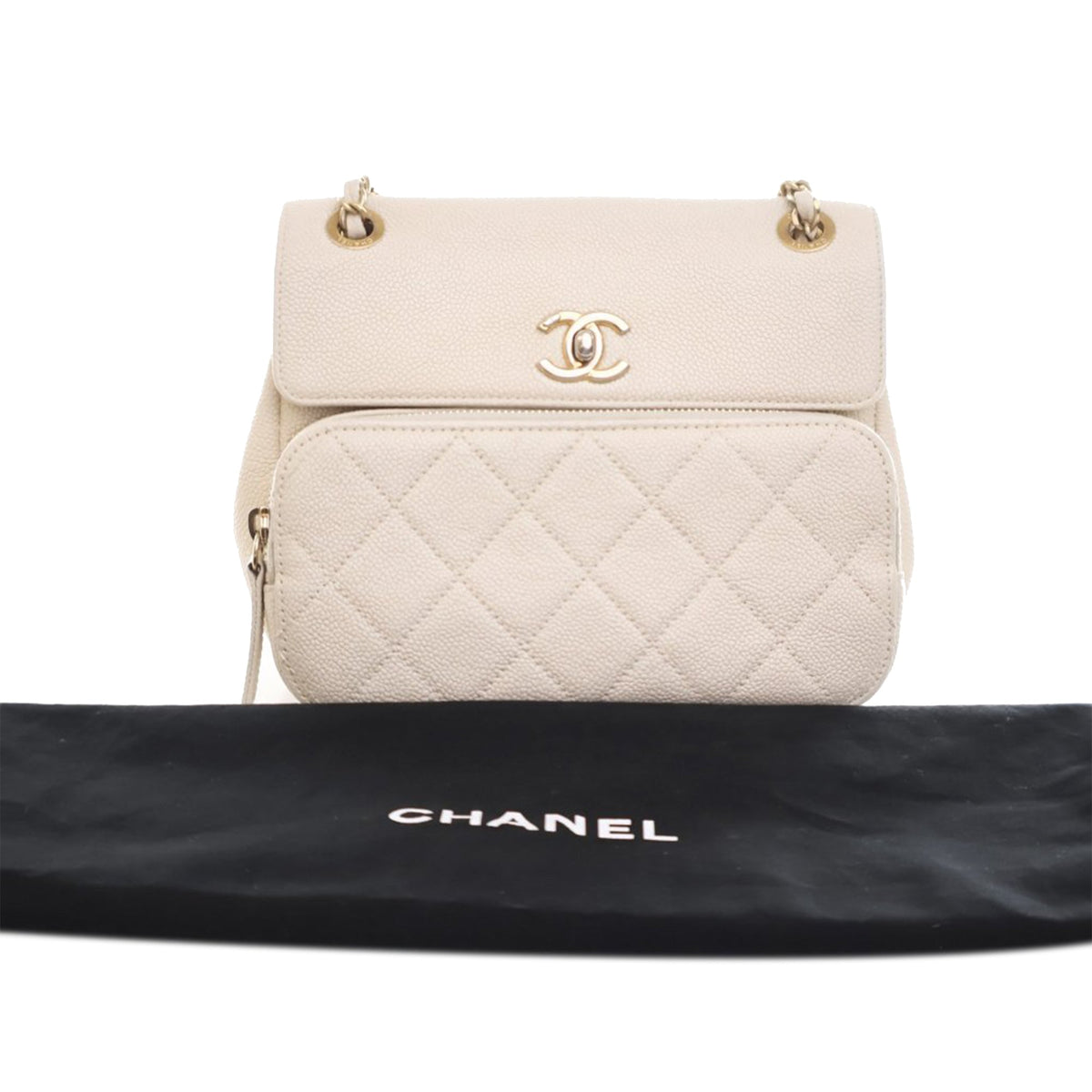 Chanel Caviar Business Affinity Messenger Flap