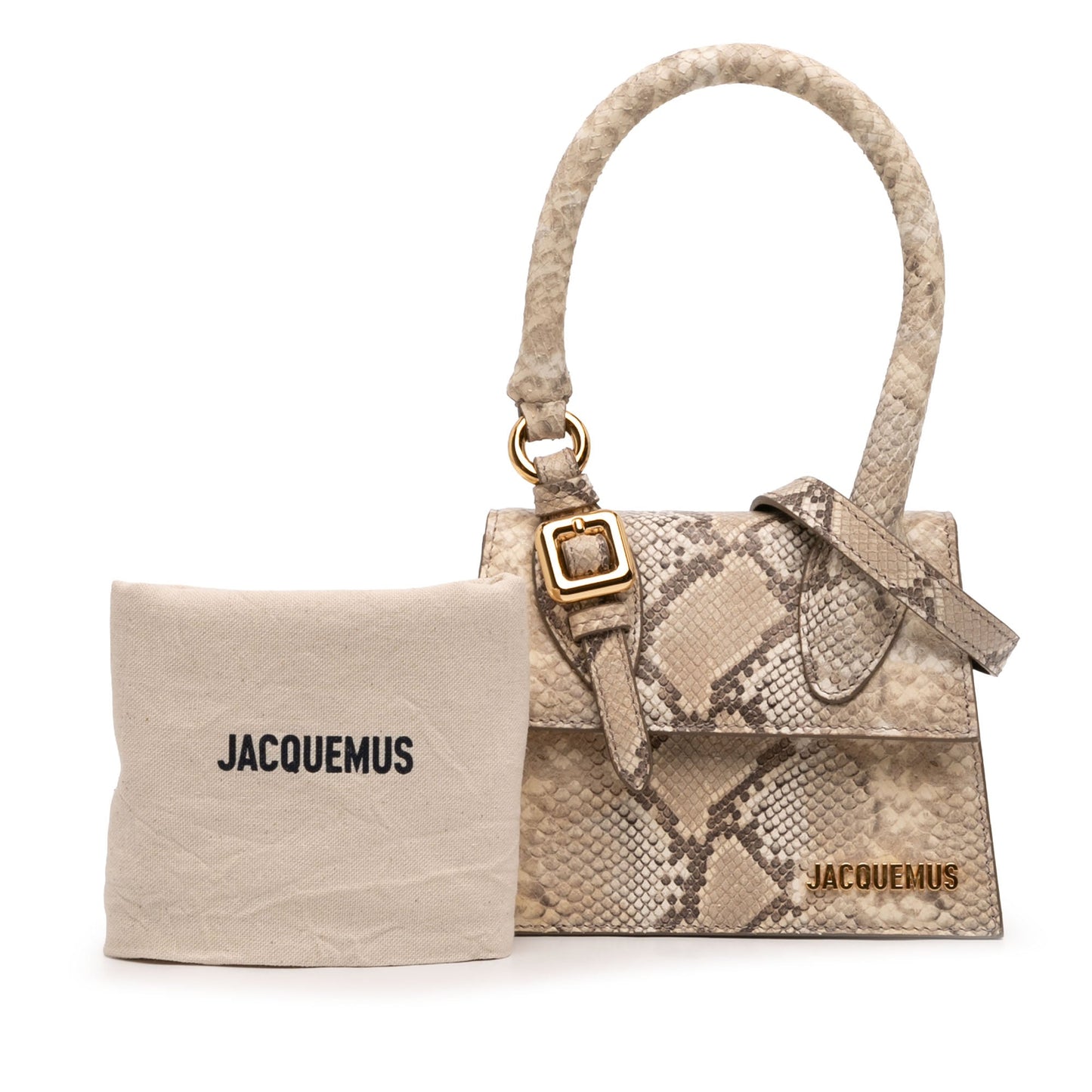 Jacquemus Snake Embossed Leather Le Chiquito Moyen Satchel