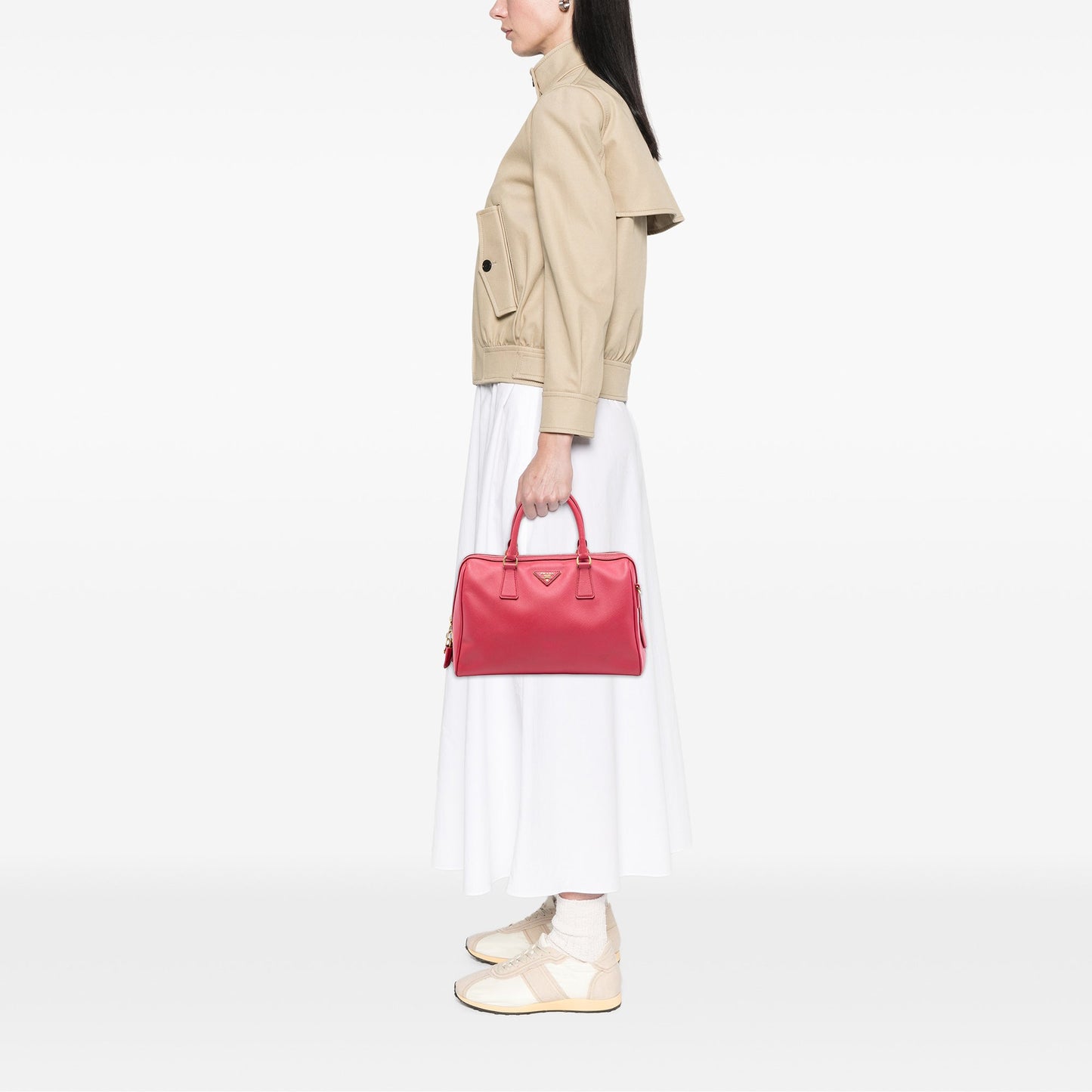 Prada Saffiano Lux Convertible Bowler Bag