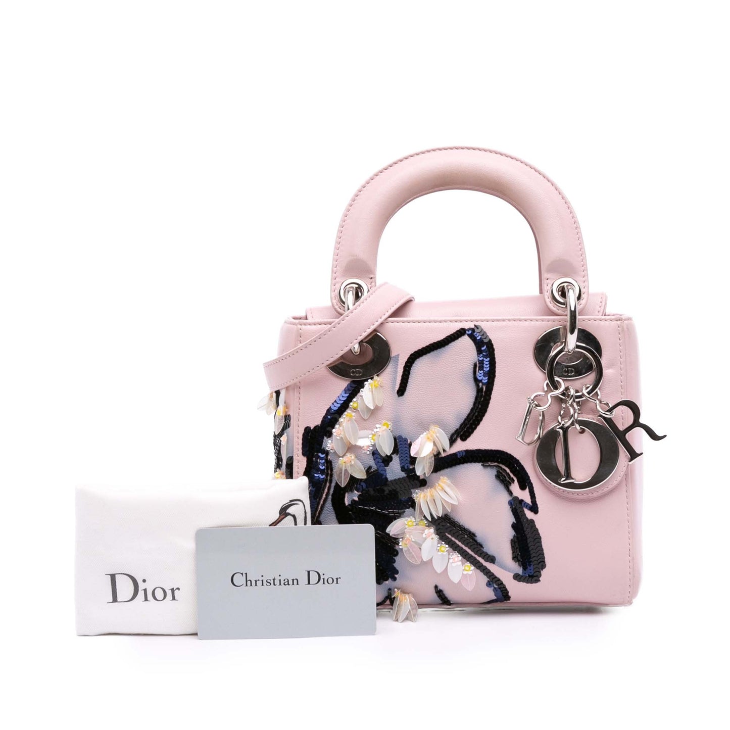 Dior Mini Calfskin Sequin Embellished Lady Dior