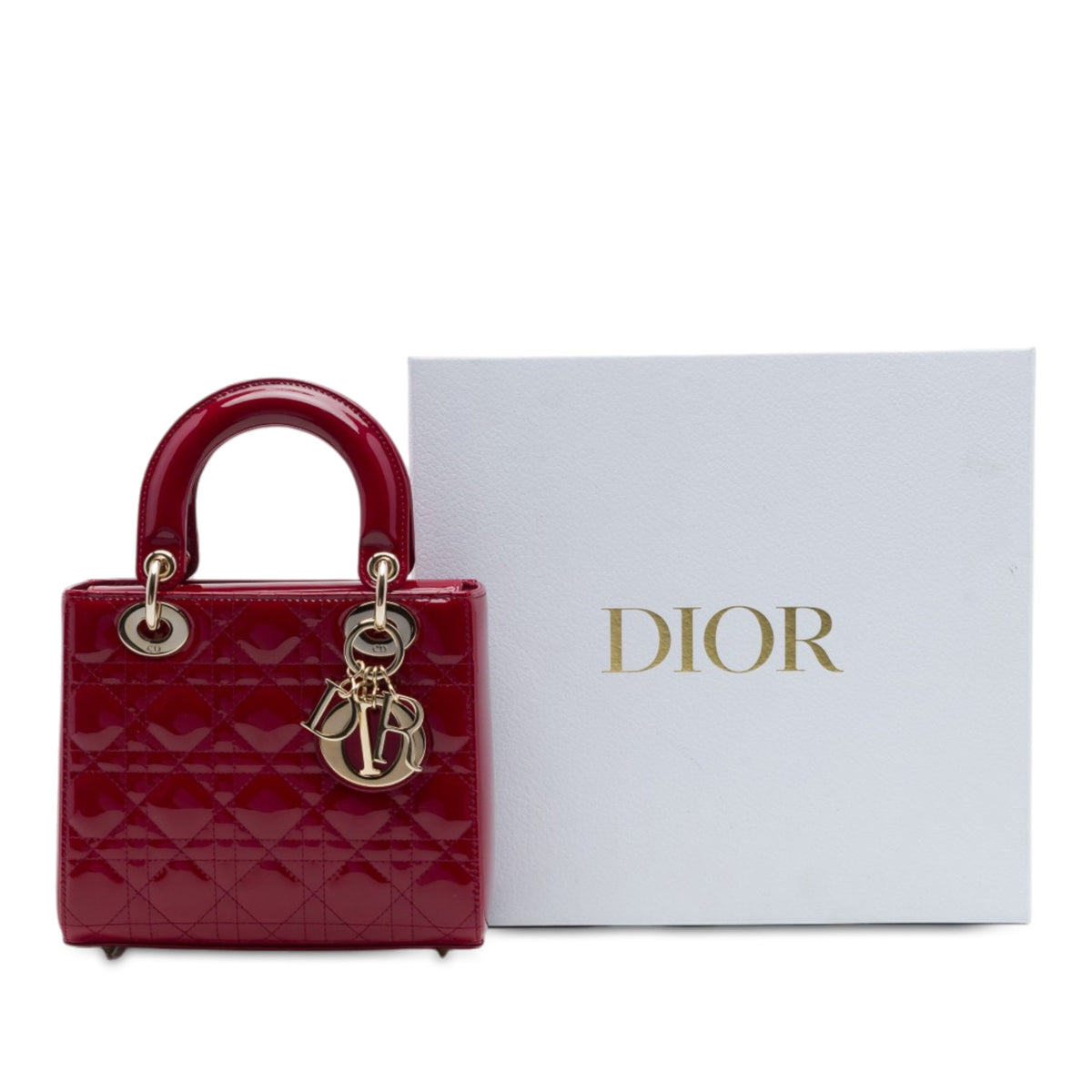 Dior Small Patent Cannage Lady Dior