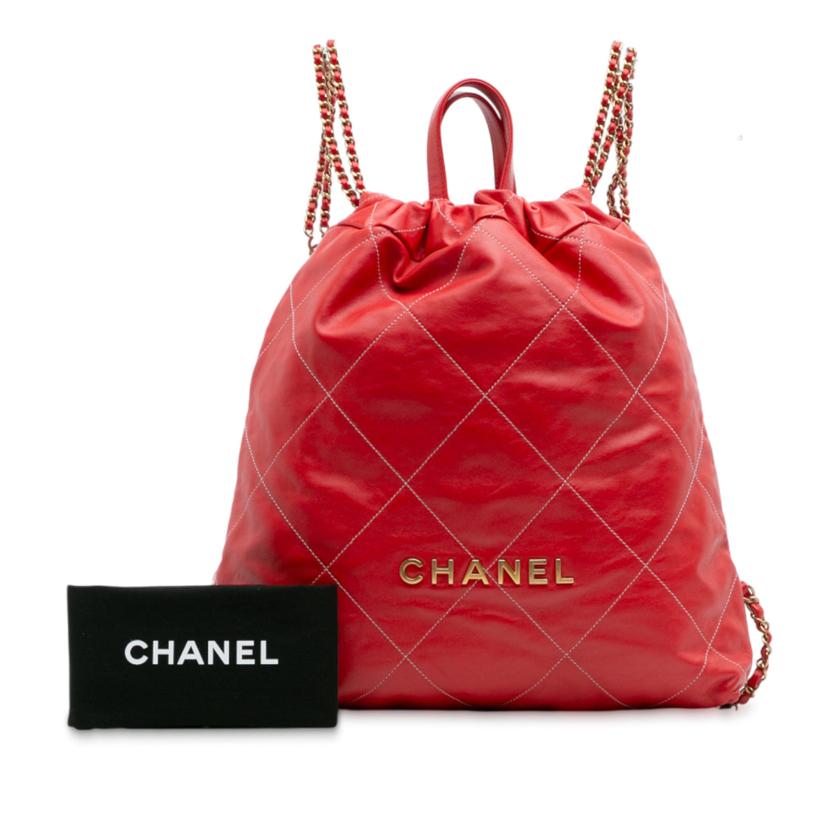 Chanel Large Quilted Shiny Calfskin 22 Backpack