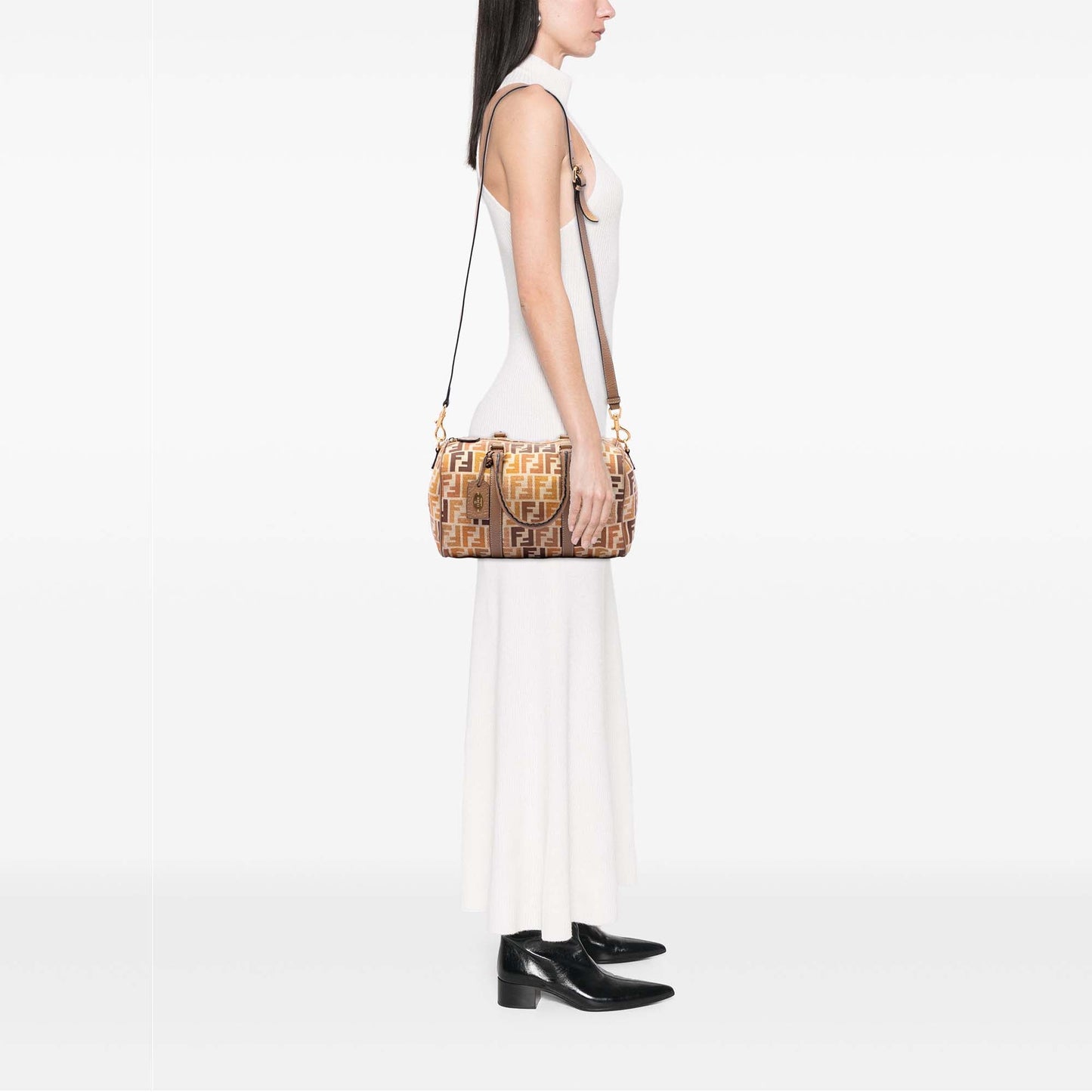 Fendi Zucca Canvas Selleria Satchel