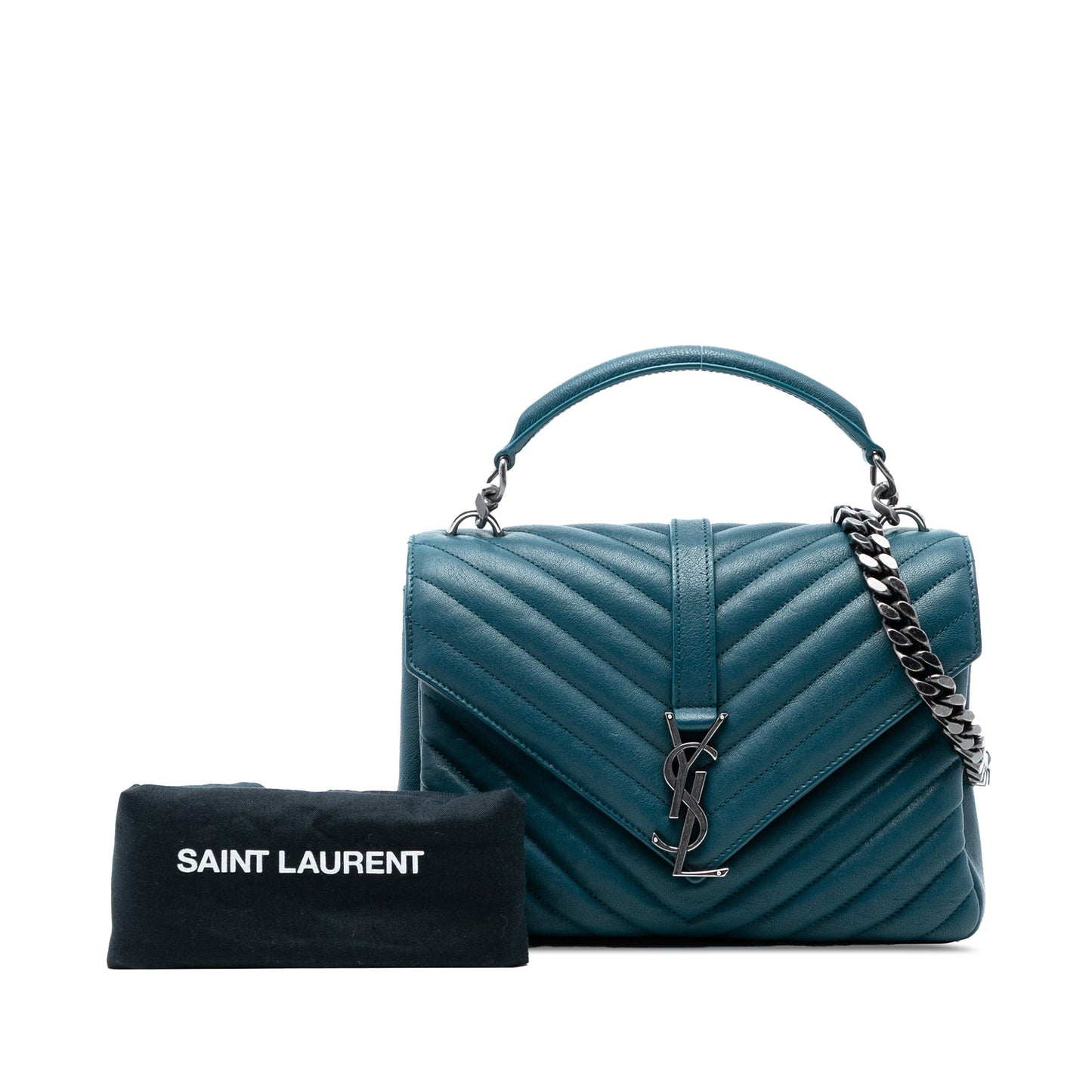 Medium Quilted Chevron Sheepskin College Satchel