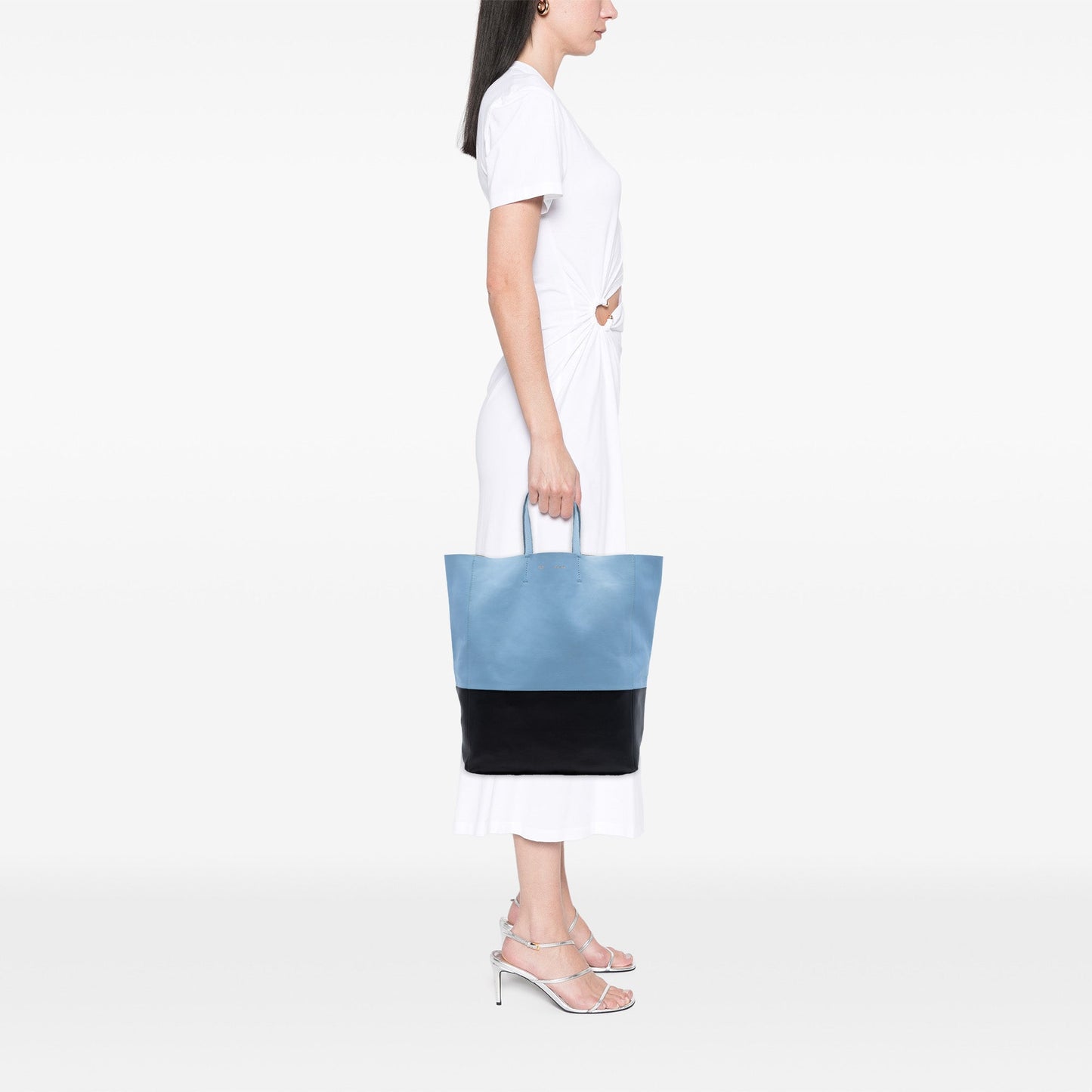 Celine Bicolor Leather Vertical Cabas Tote