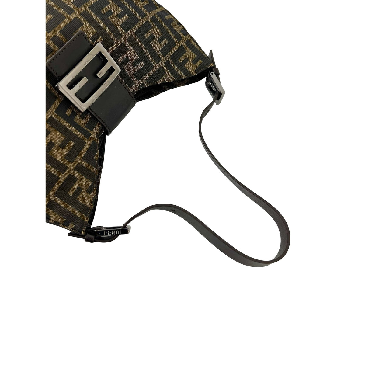 Fendi Zucca Canvas Shoulder Bag — Brown