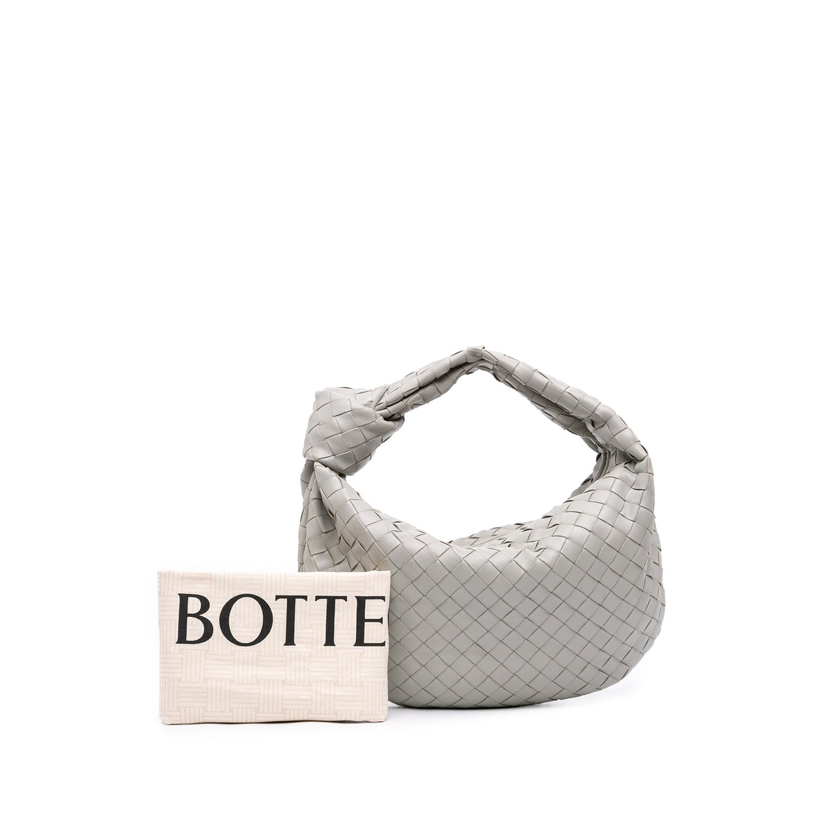Bottega Veneta Teen Nappa Intrecciato Jodie — Gray
