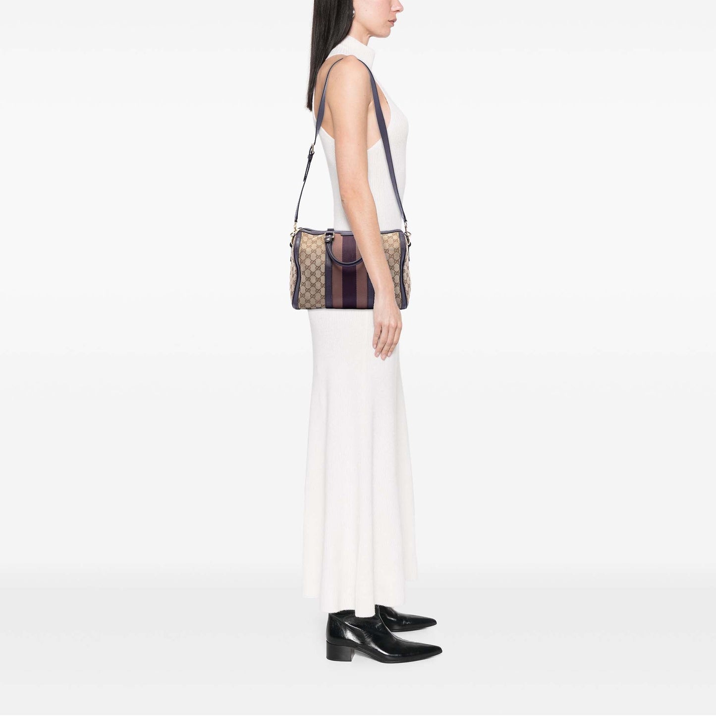 Gucci Medium GG Canvas Web Joy Boston Bag