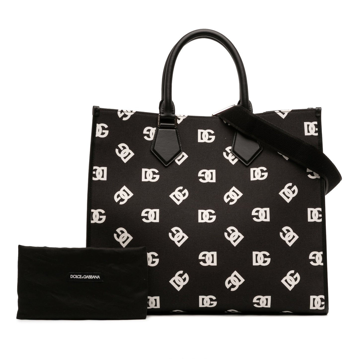 Dolce & Gabbana Large Logo Canvas Shopping Tote