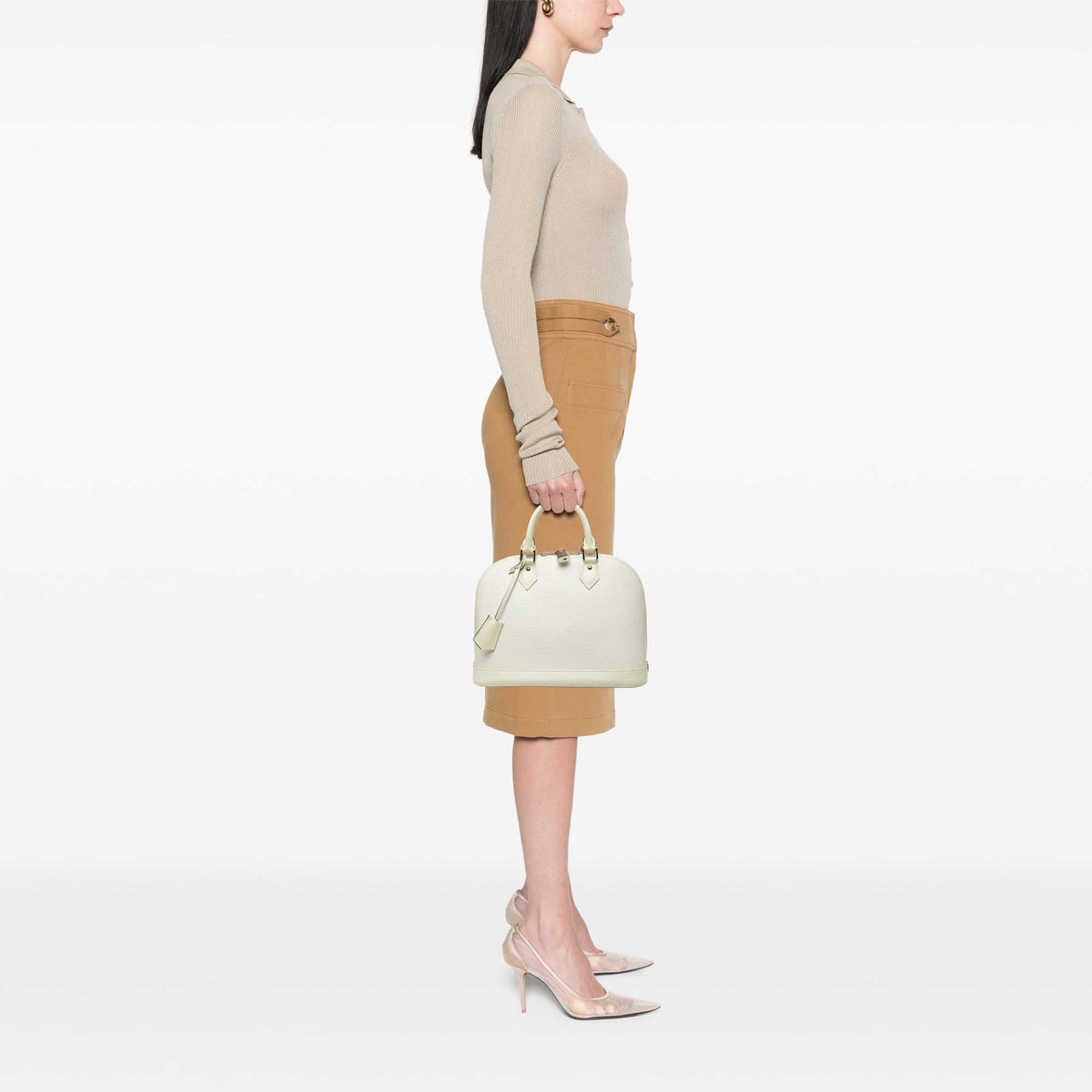 Louis Vuitton Epi Alma PM — White