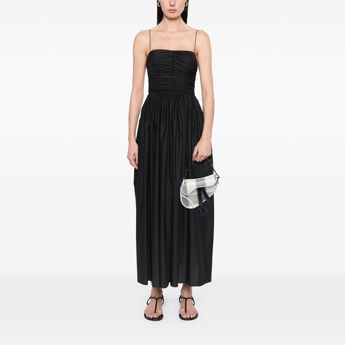Dior Mini Sequin and Beads Embellished Calfskin Saddle Bag