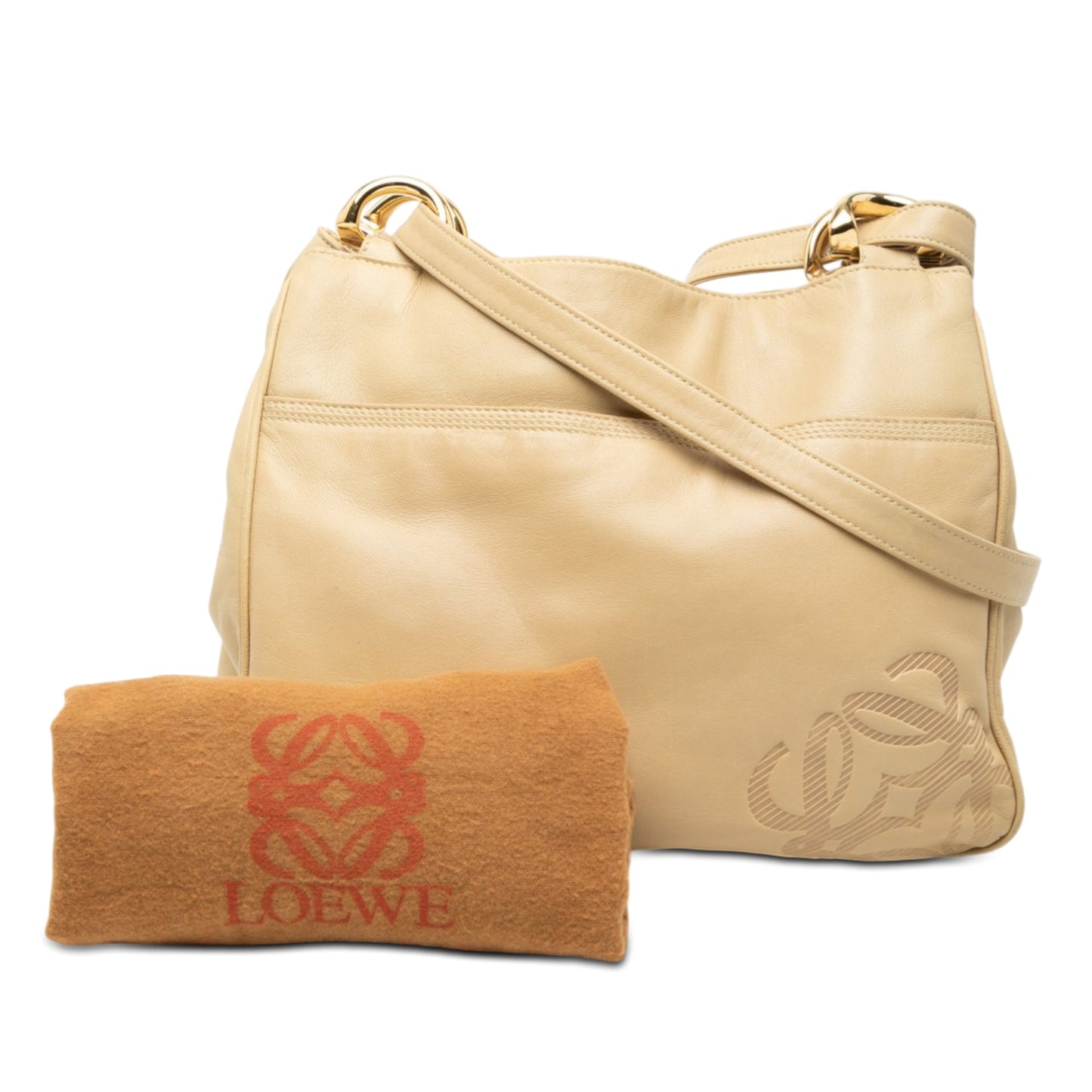 Leather Anagram Shoulder Bag