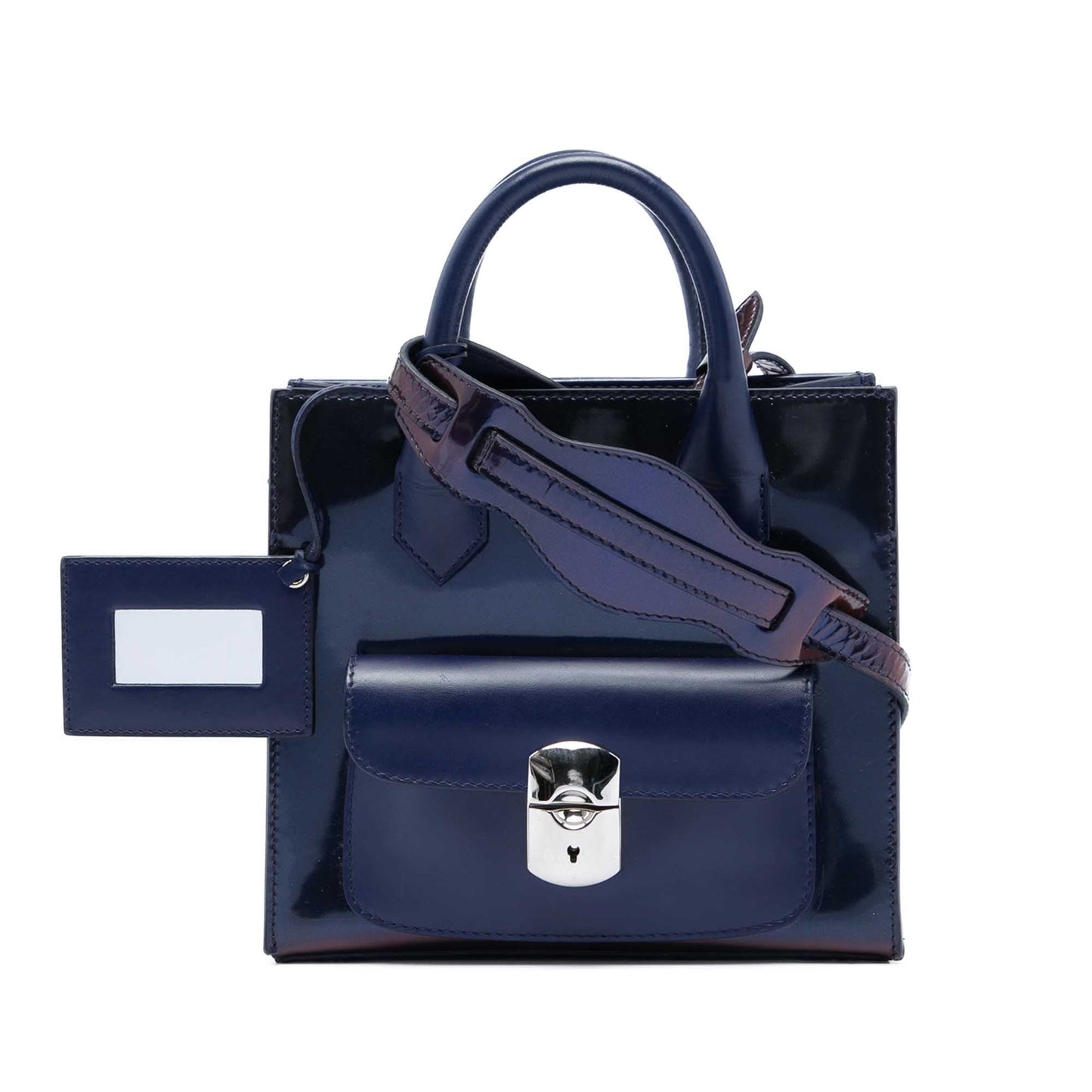 Balenciaga Mini Patent Padlock All Afternoon Satchel