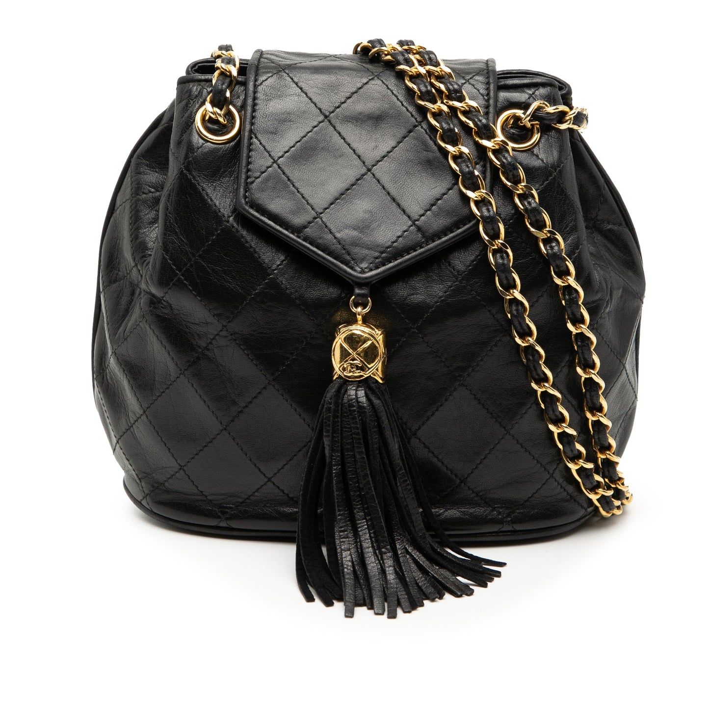 Chanel Quilted Lambskin Tassel Flap Crossbody