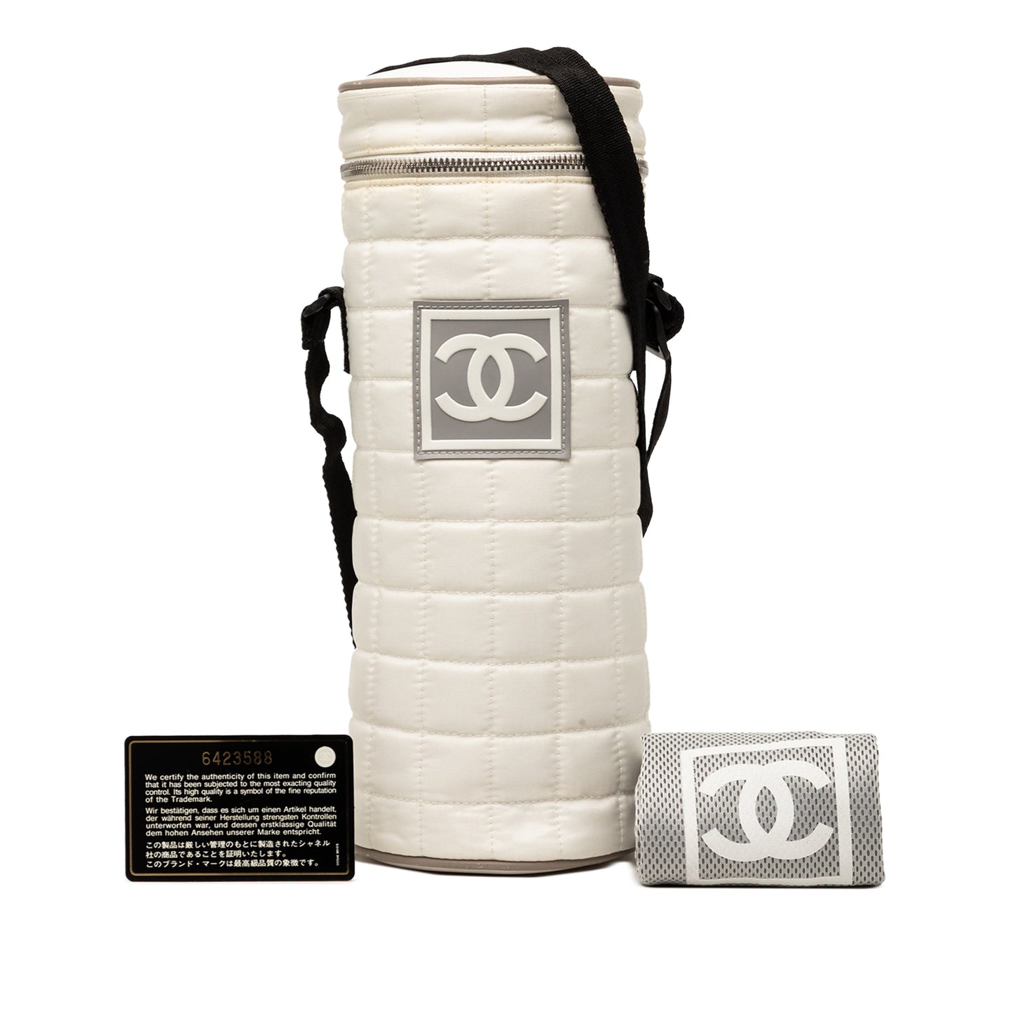 Chanel Quilted Sport Line Bottle Holder Crossbody