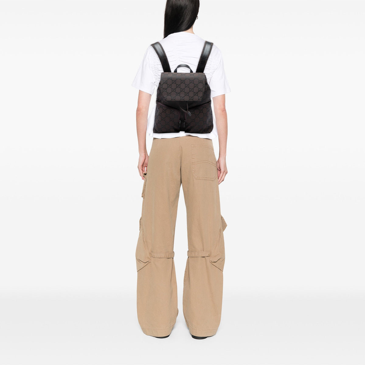 Gucci GG Nylon Backpack — Brown