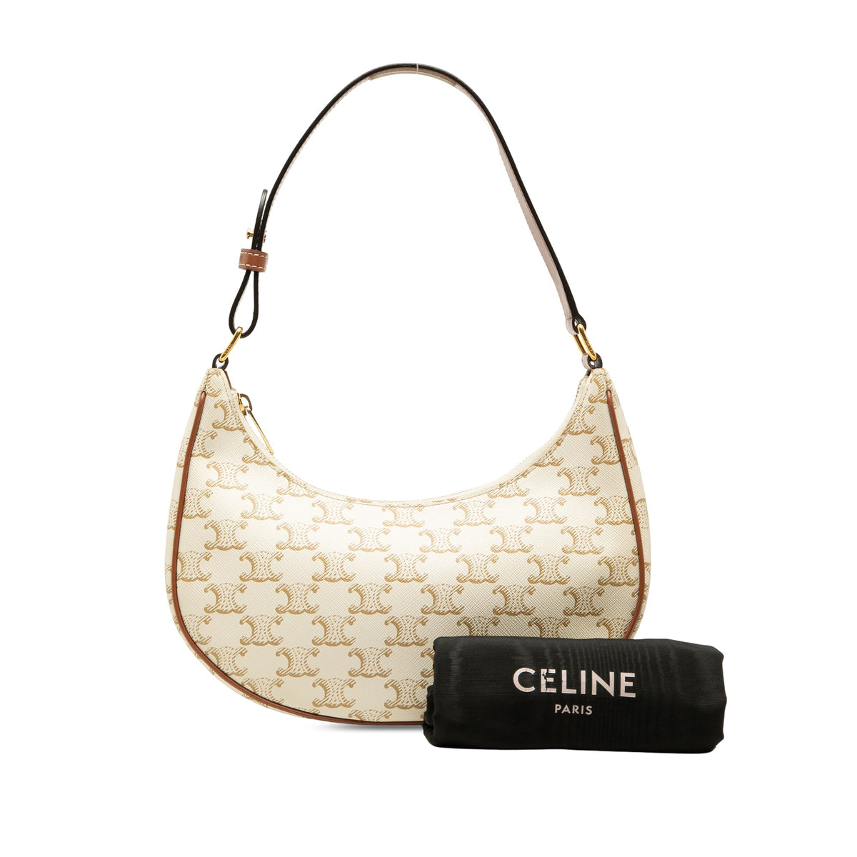 Celine Triomphe Coated Canvas Ava Shoulder Bag