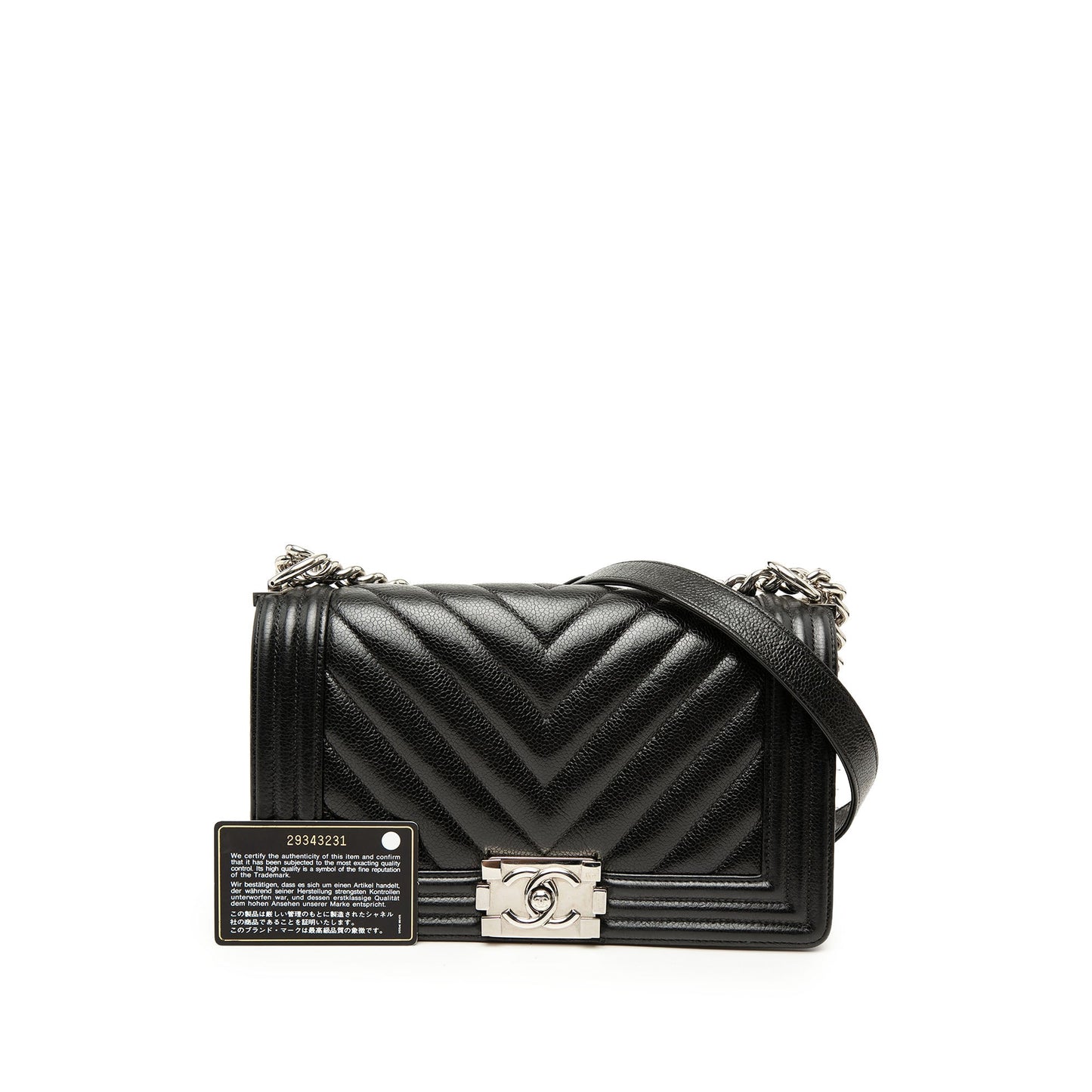 Chanel Old Medium Chevron Caviar Boy Flap