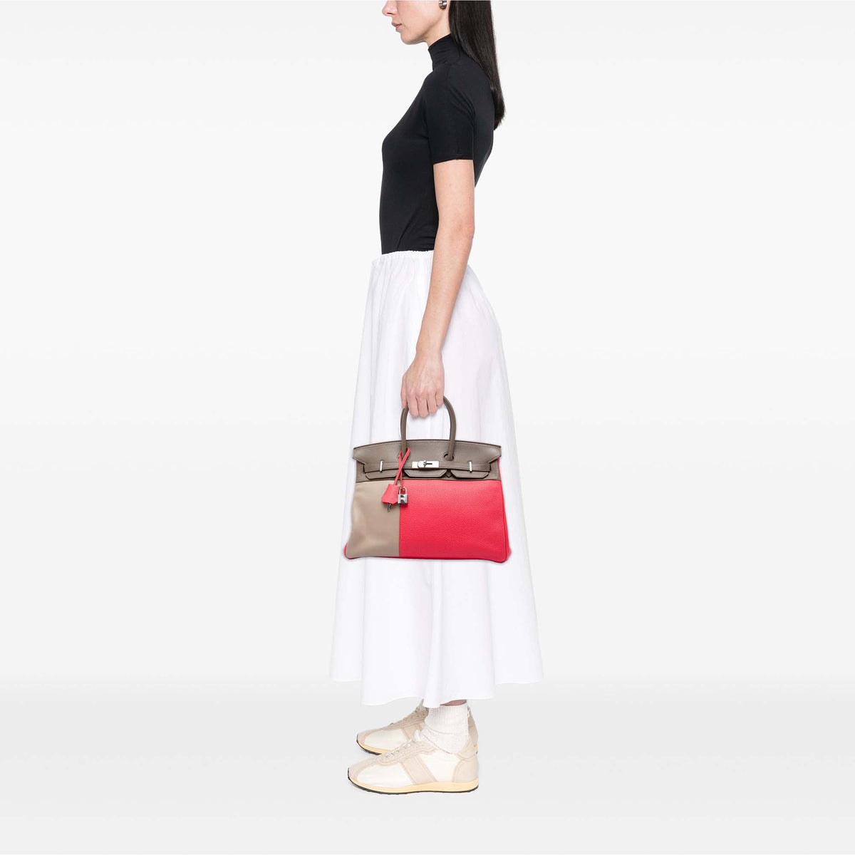 Hermès Tricolor Clemence and Swift Birkin Cascade Retourne 35