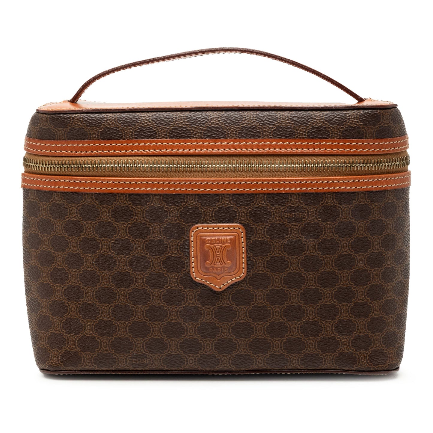 Celine Macadam Coated Canvas Vanity Bag