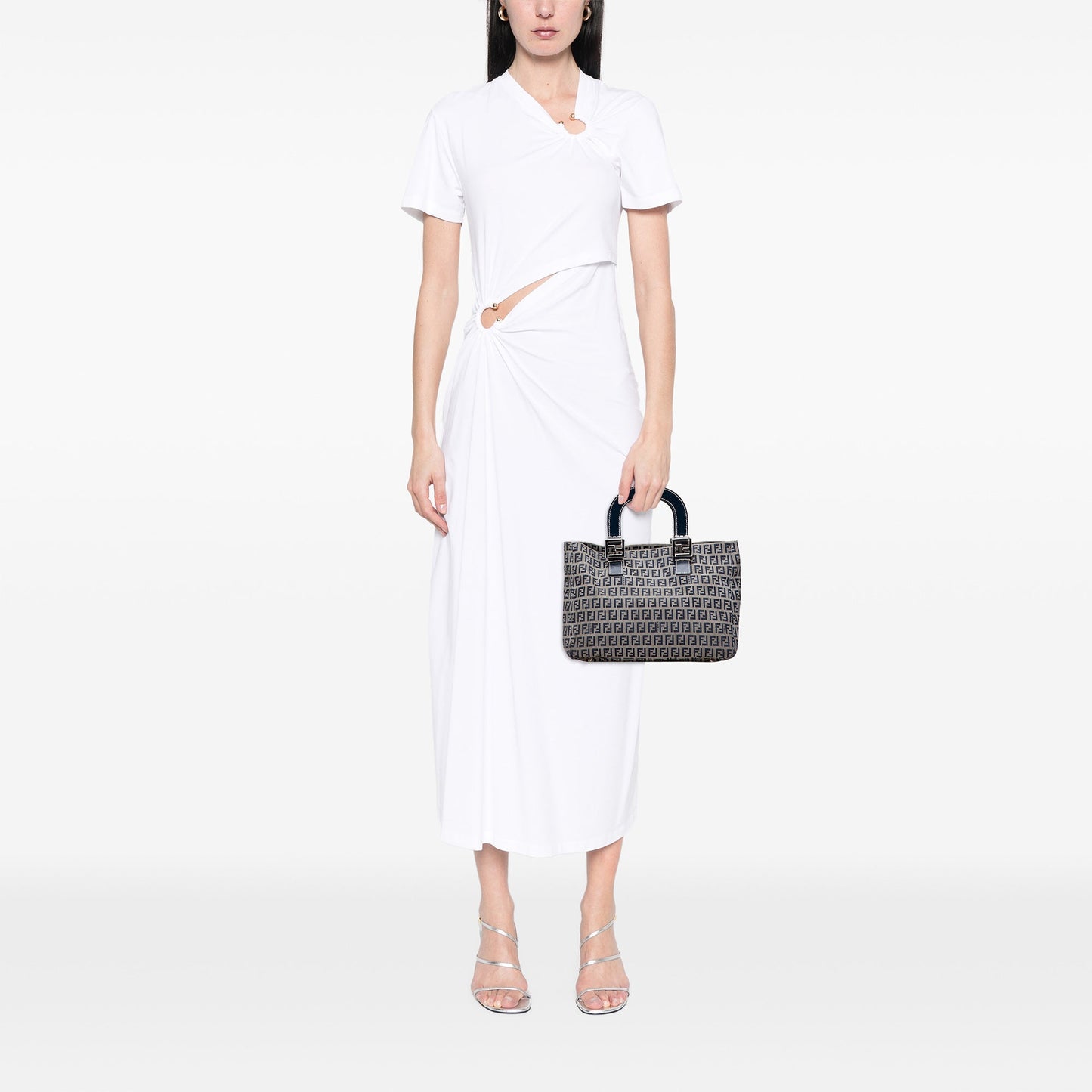 Fendi Small Zucchino Canvas Twins Tote