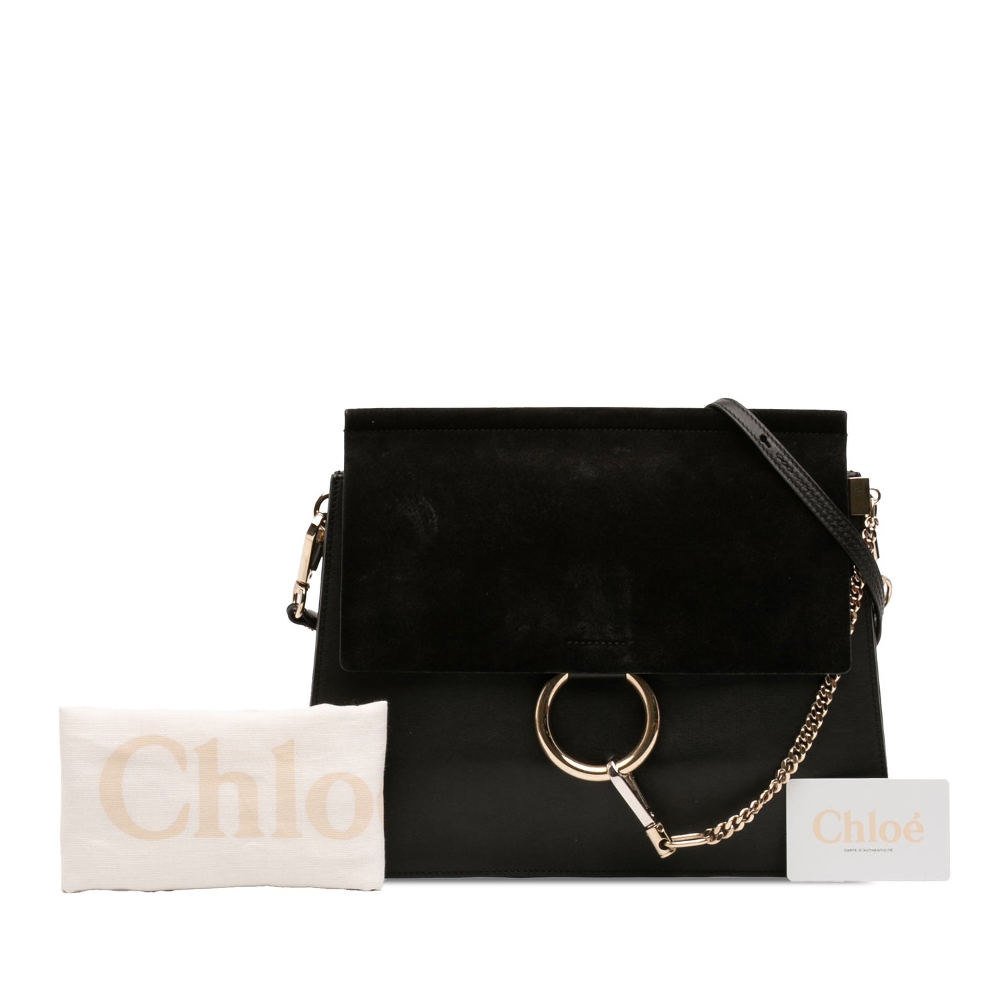 Chloé Medium Calfskin and Suede Faye Crossbody