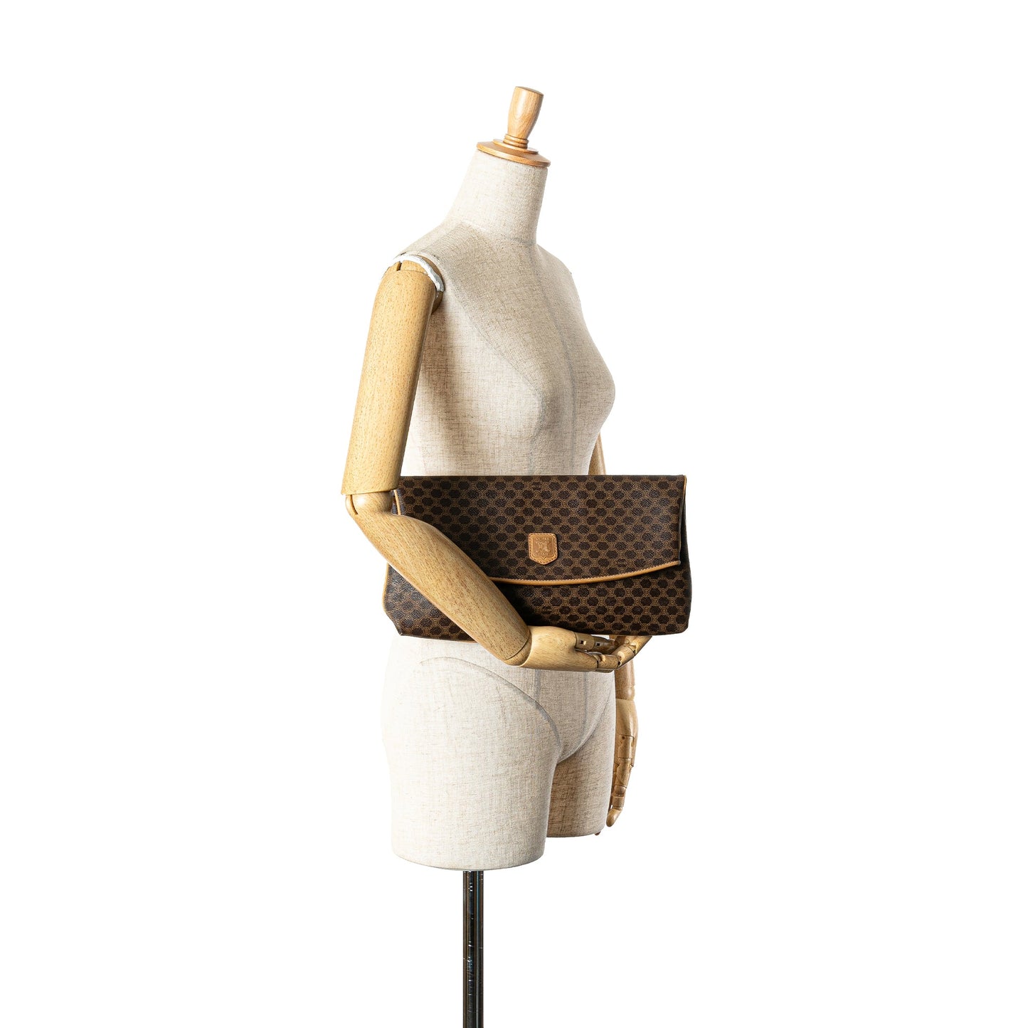 Celine Macadam Coated Canvas Clutch