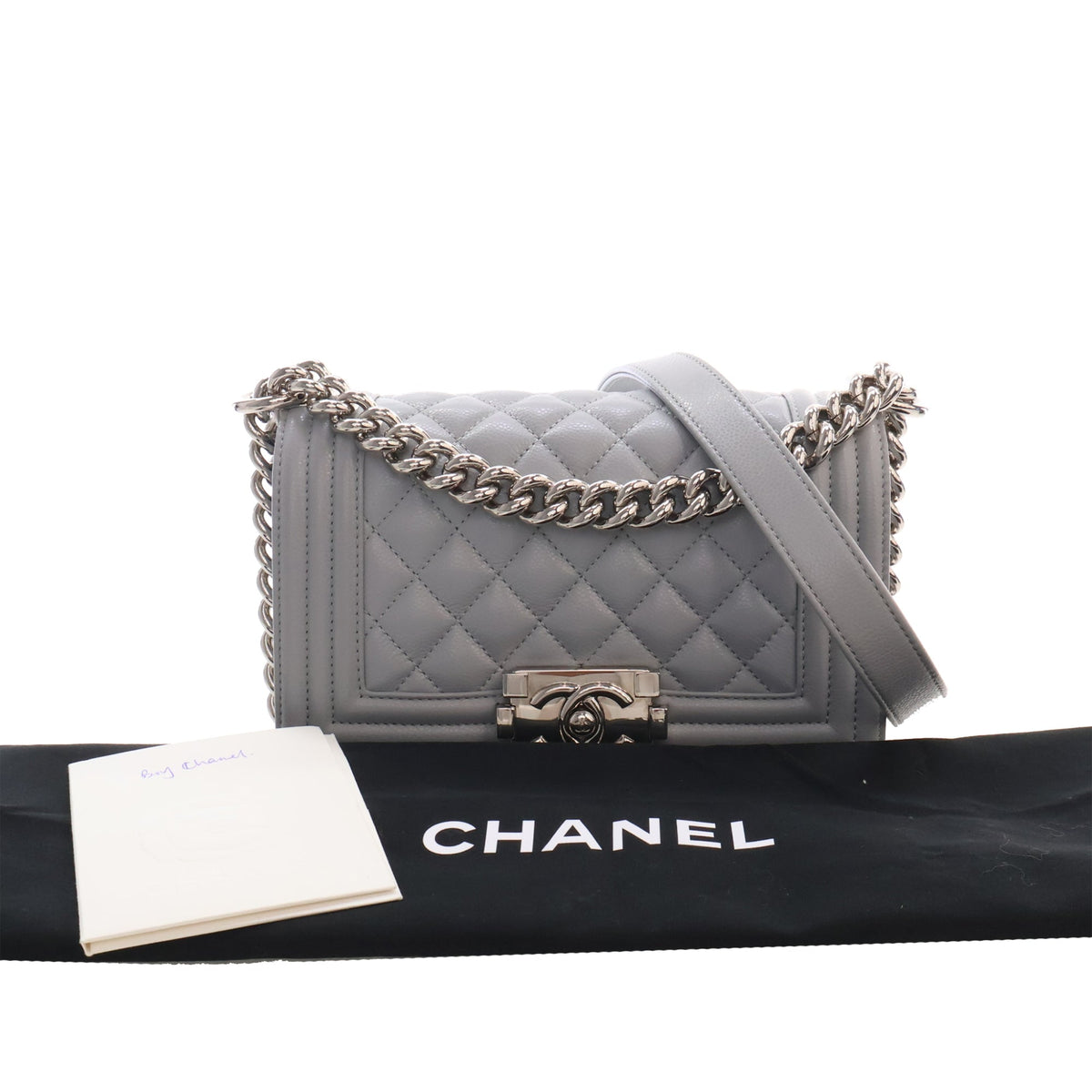 Chanel Small Quilted Caviar Boy Flap