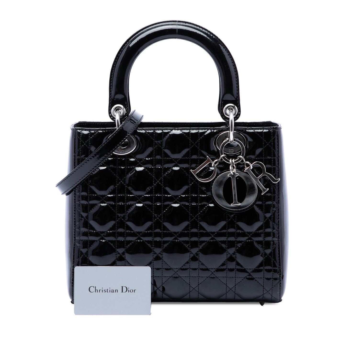 Dior Medium Patent Cannage Lady Dior