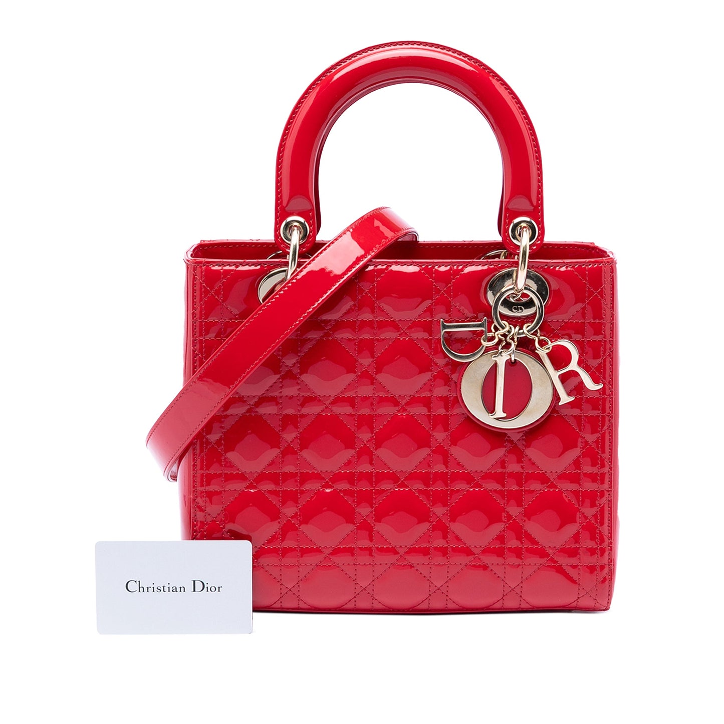 Dior Medium Patent Cannage Lady Dior