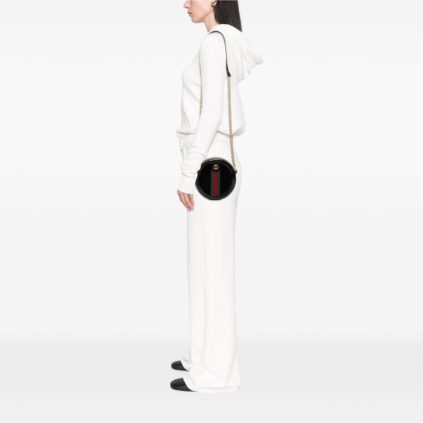 Gucci Mini Suede Ophidia Round Crossbody