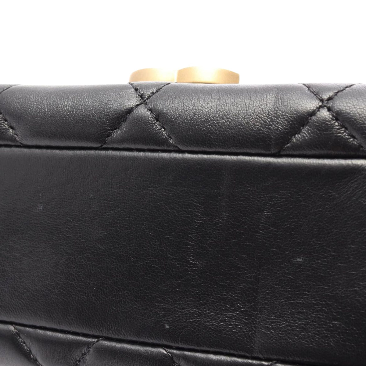 Chanel Mini CC Quilted Lambskin Pearl Flap — Black