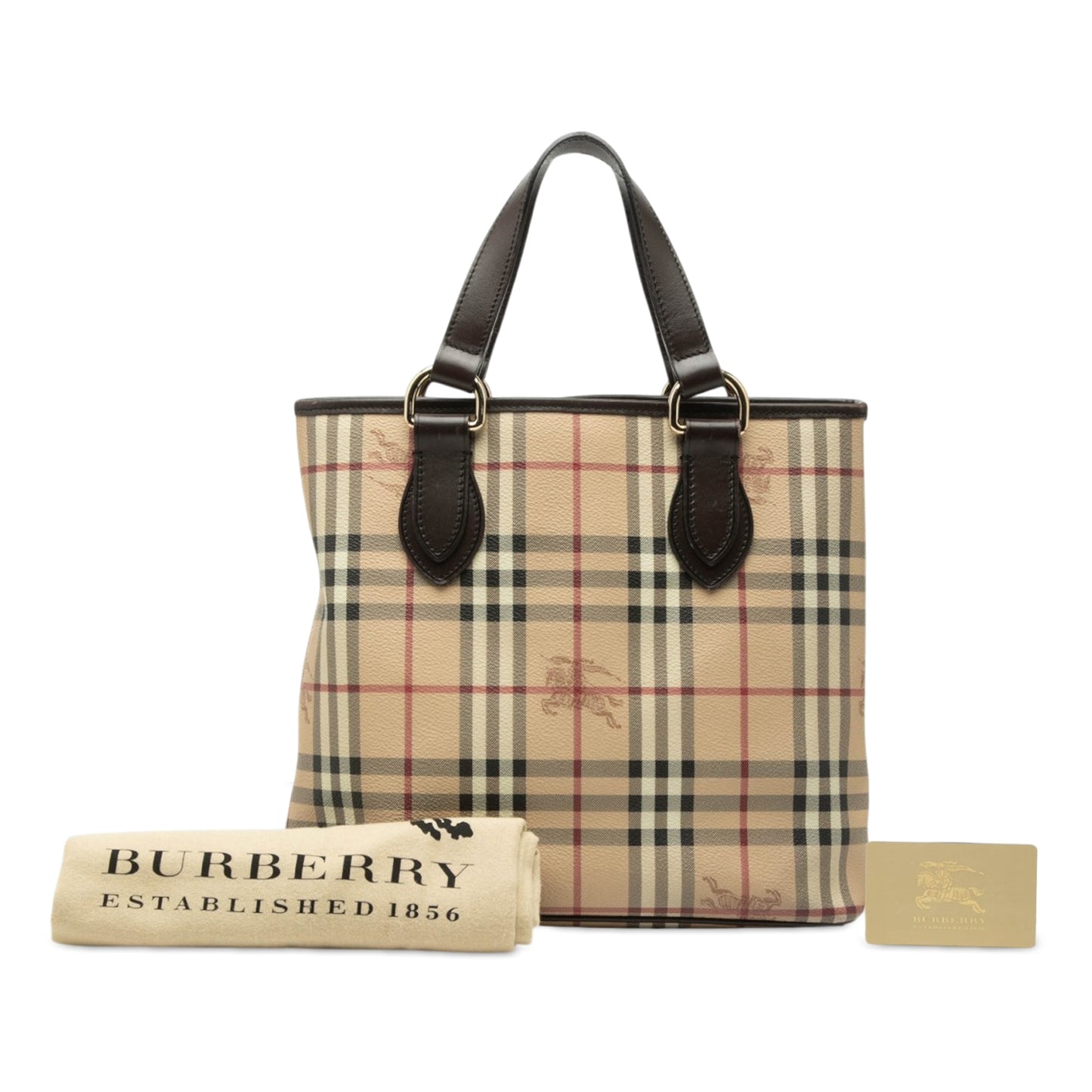 Burberry Haymarket Check Coated Canvas Tote