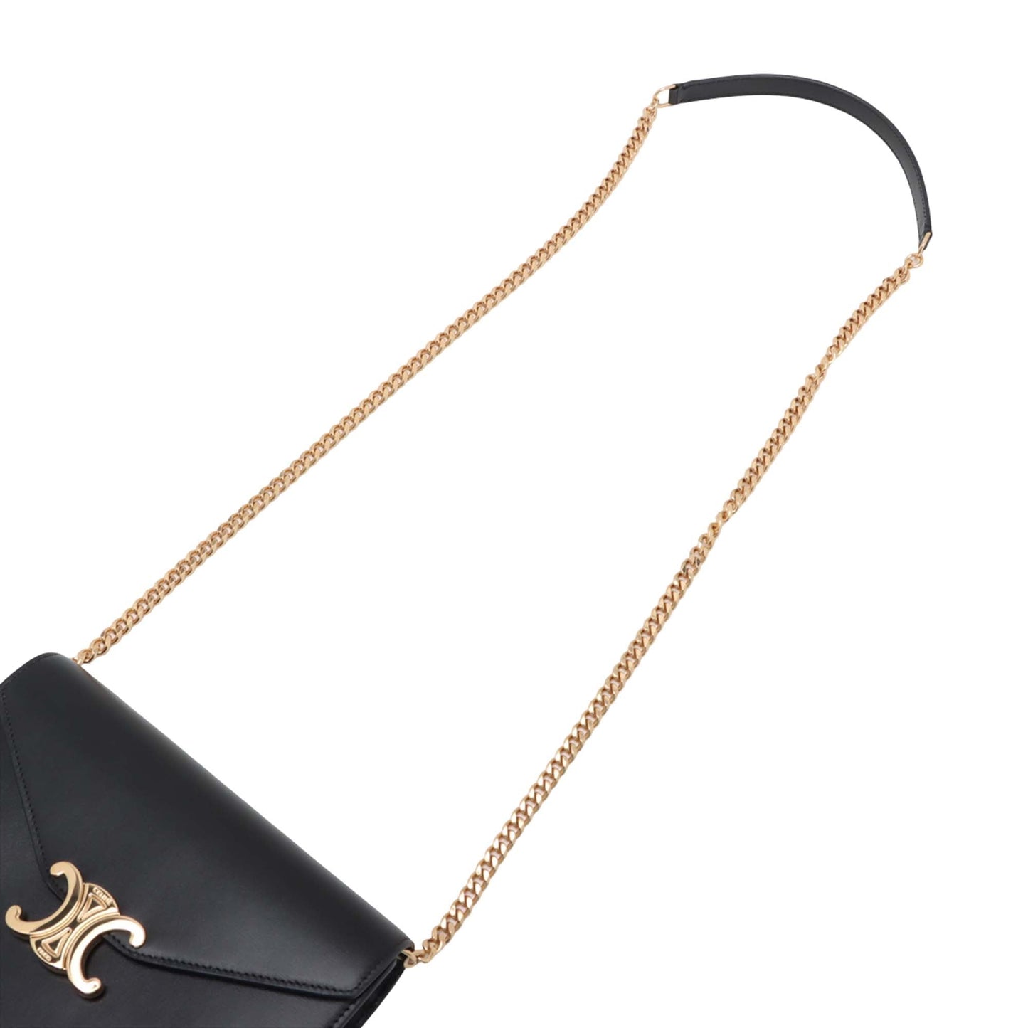 Celine Shiny Calfskin Triomphe Margo Wallet on Chain