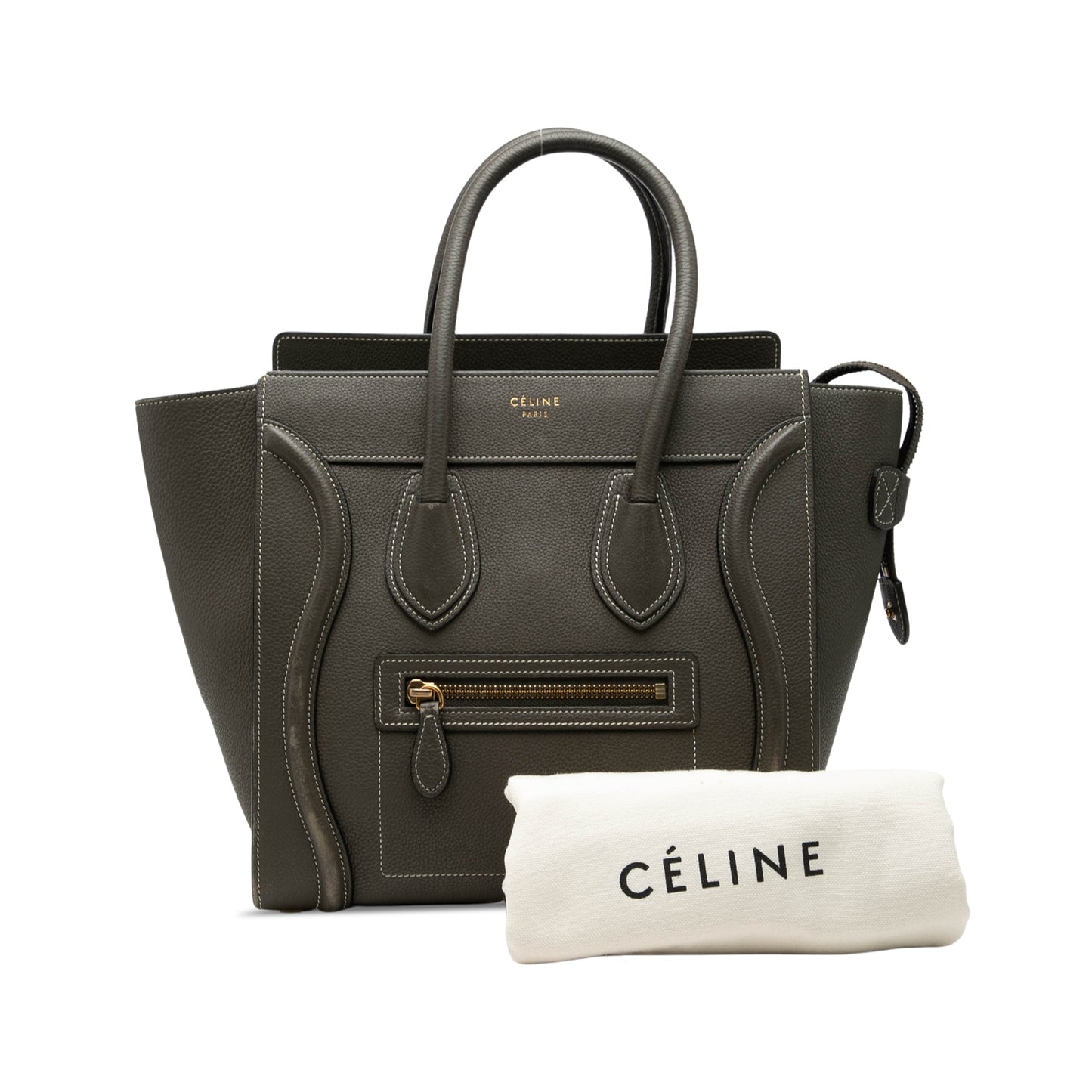 Celine Micro Drummed Calfskin Luggage Tote