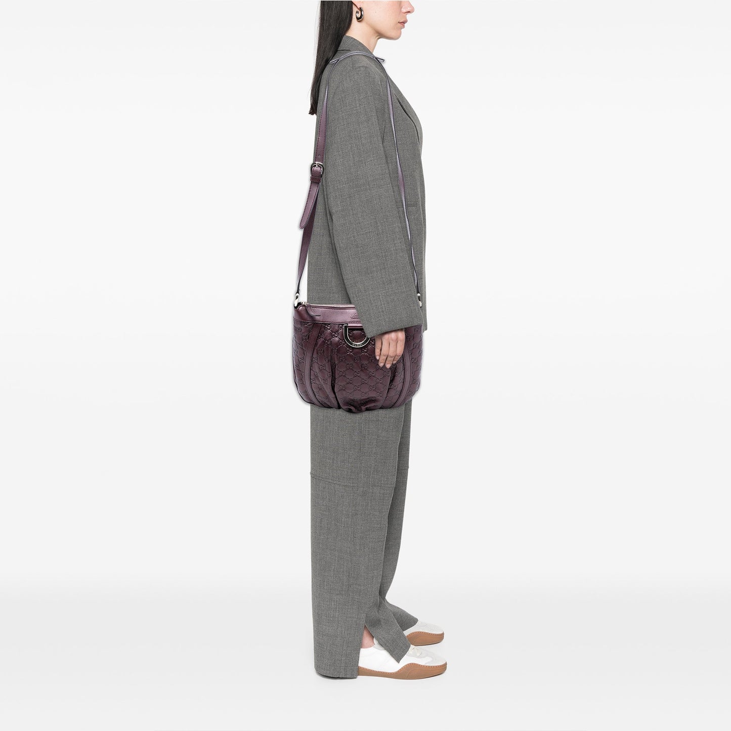 Metallic Guccissima Abbey D Ring Crossbody