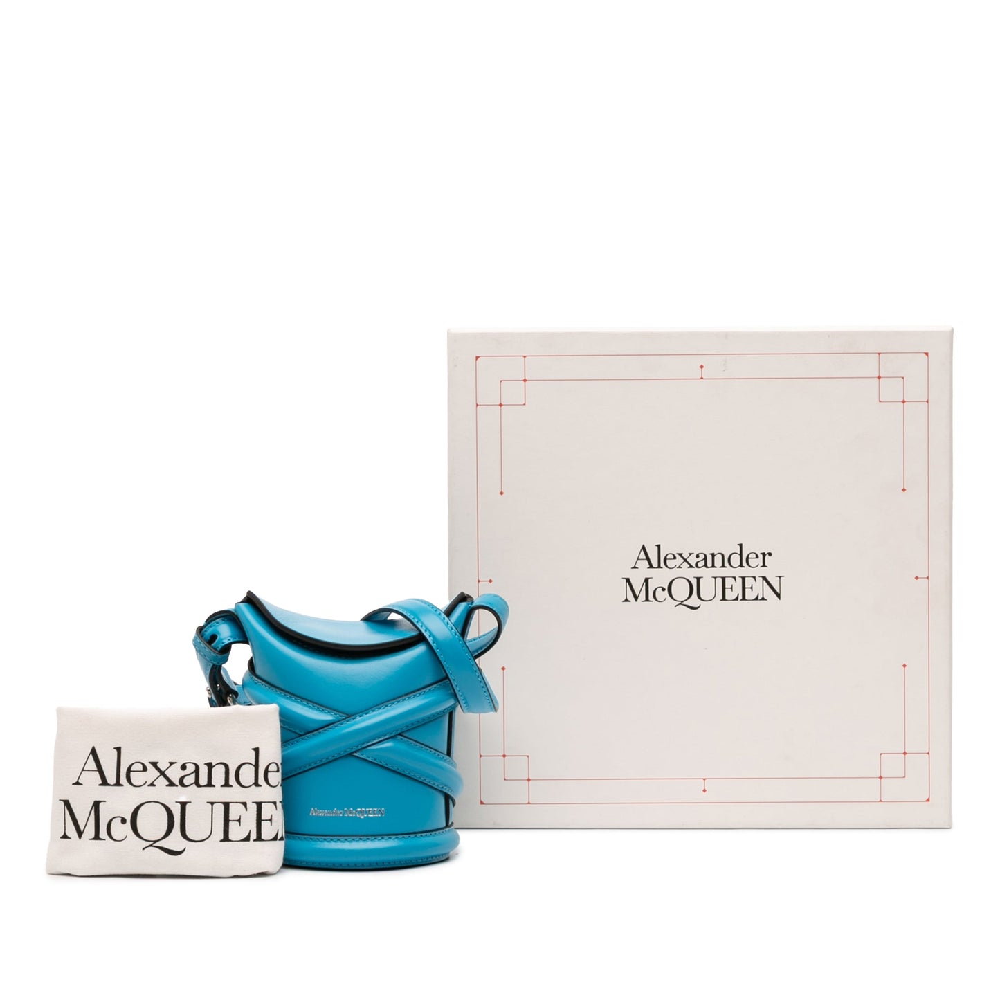 Alexander McQueen Calfskin The Curve Bucket Bag