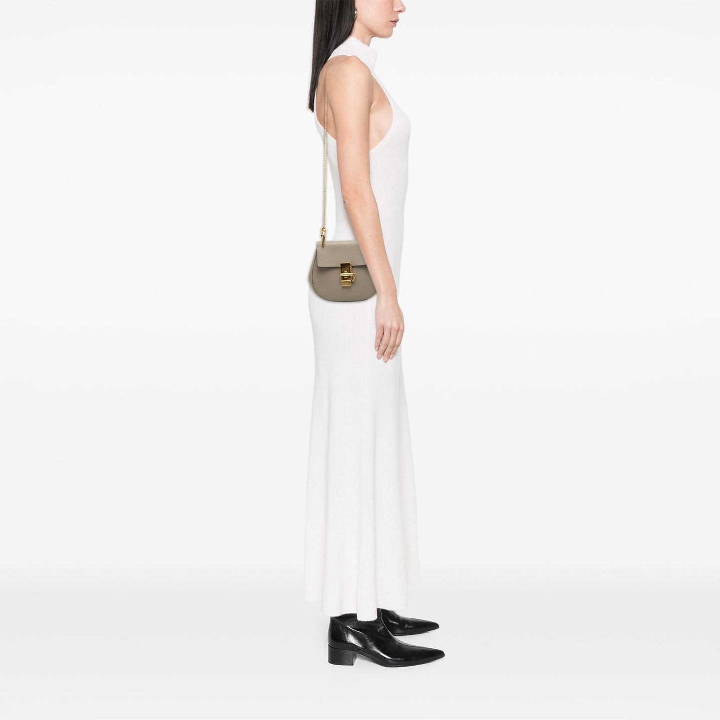 Chloé Mini Grained Lambskin Drew Crossbody
