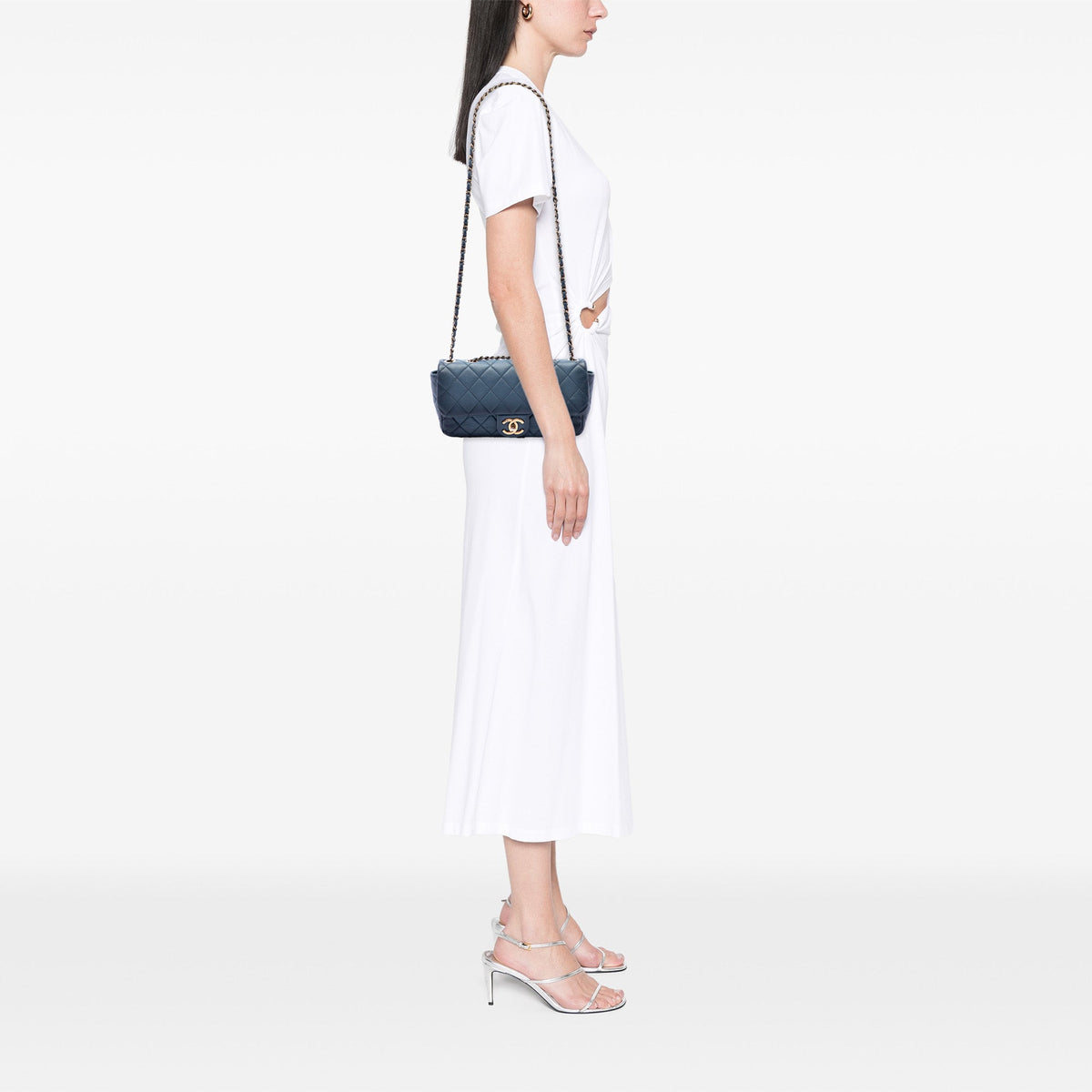 Chanel CC Quilted Calfskin Ombre Flap — Blue