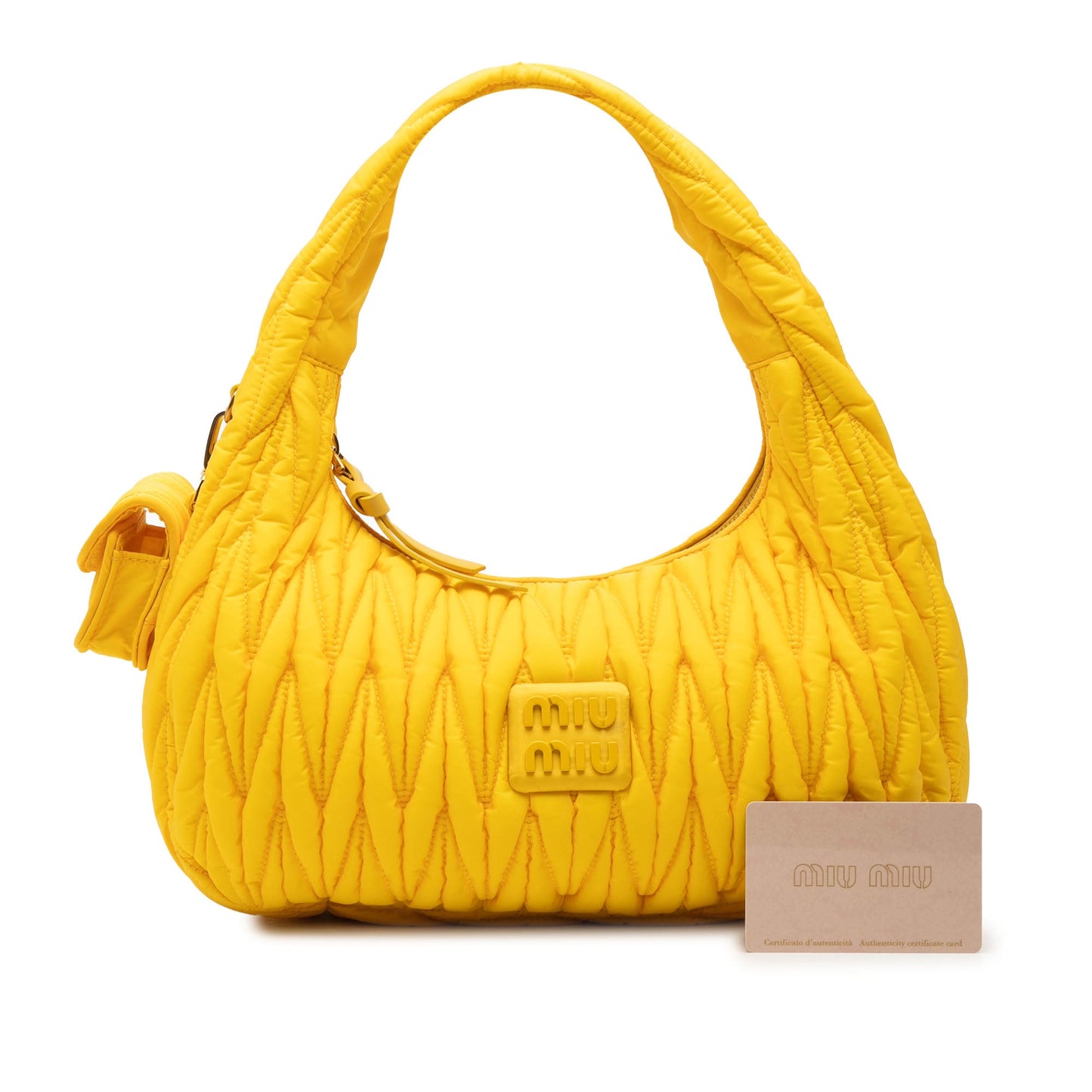 Miu Miu Matelasse Tessuto Wander Hobo