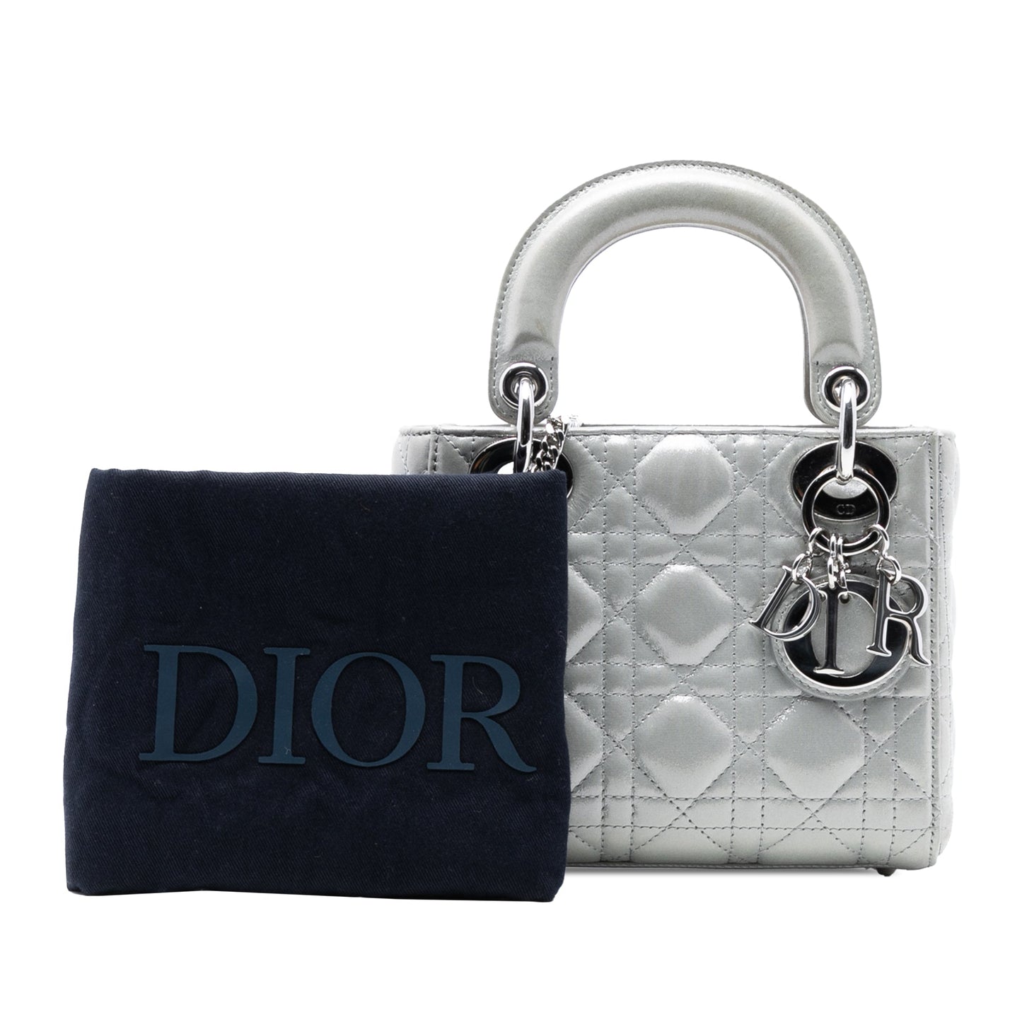 Dior Mini Iridescent Lambskin Cannage Lady Dior