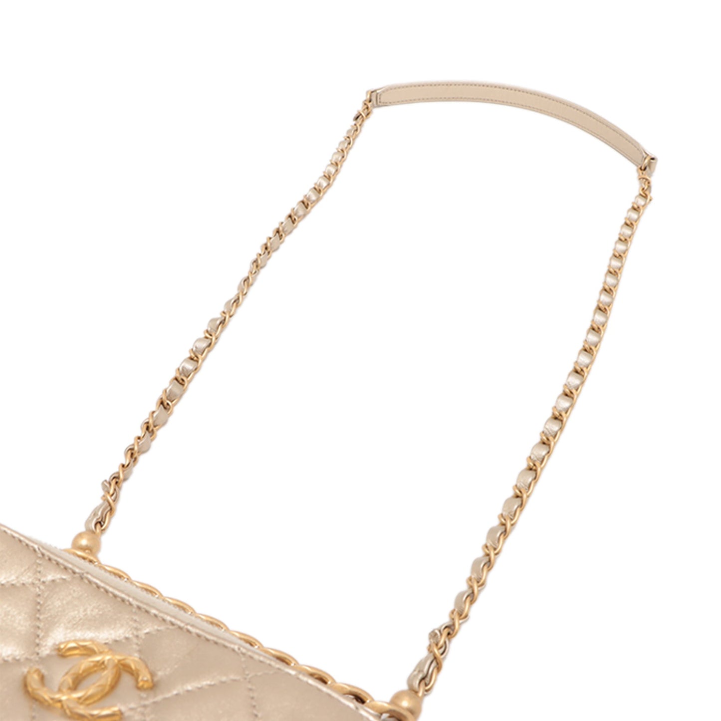 Chanel Mini CC Quilted Metallic Lambskin Bowling Bag