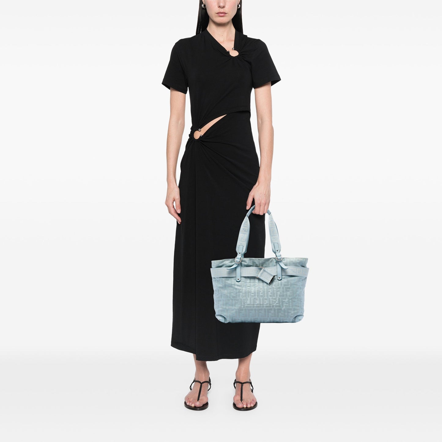 Fendi Zucca Nylon Zip Code Tote