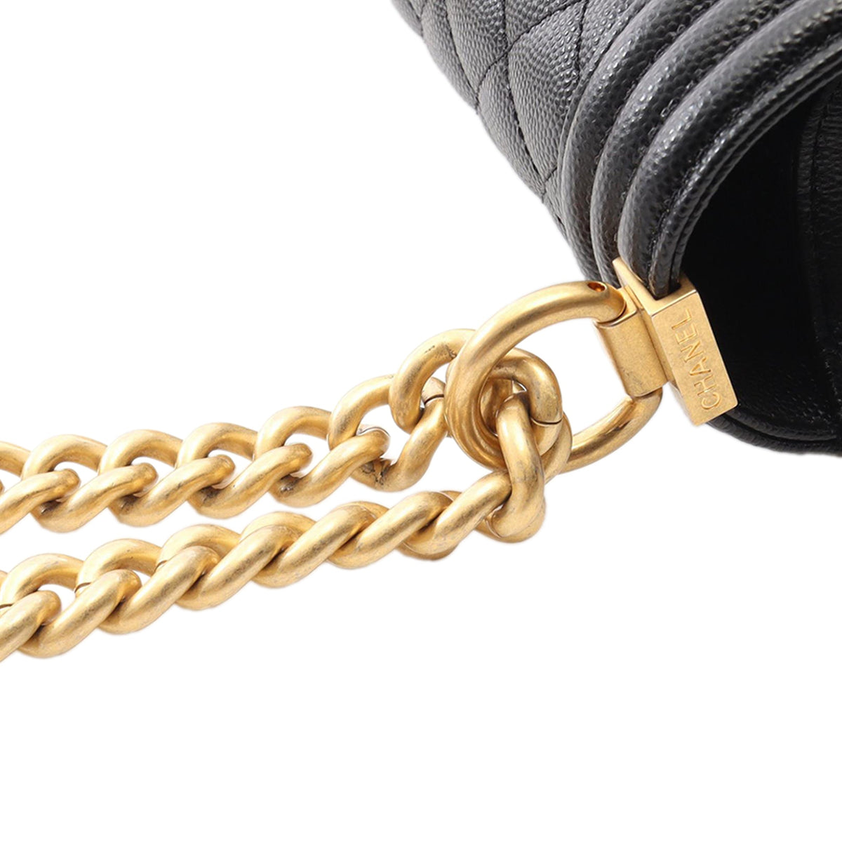 Chanel Old Medium Quilted Caviar Boy Flap