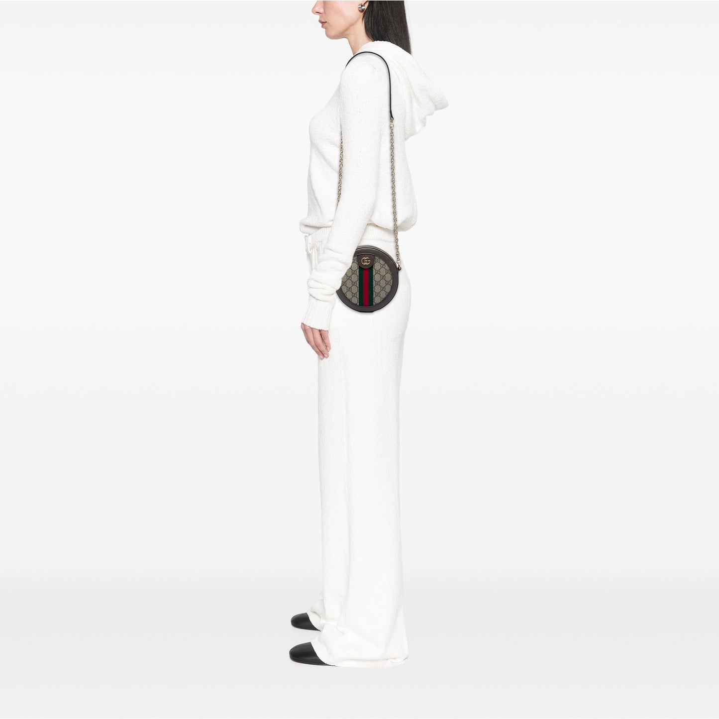 Gucci Mini GG Supreme Web Ophidia Round Crossbody