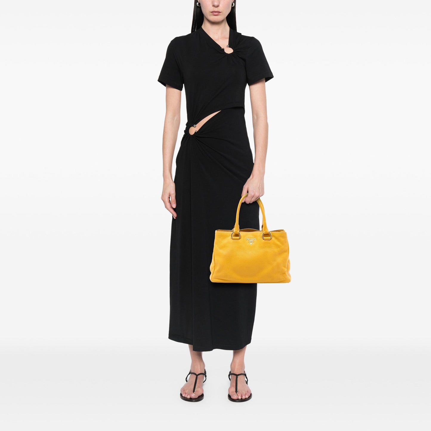 Prada Vitello Daino Open Convertible Tote