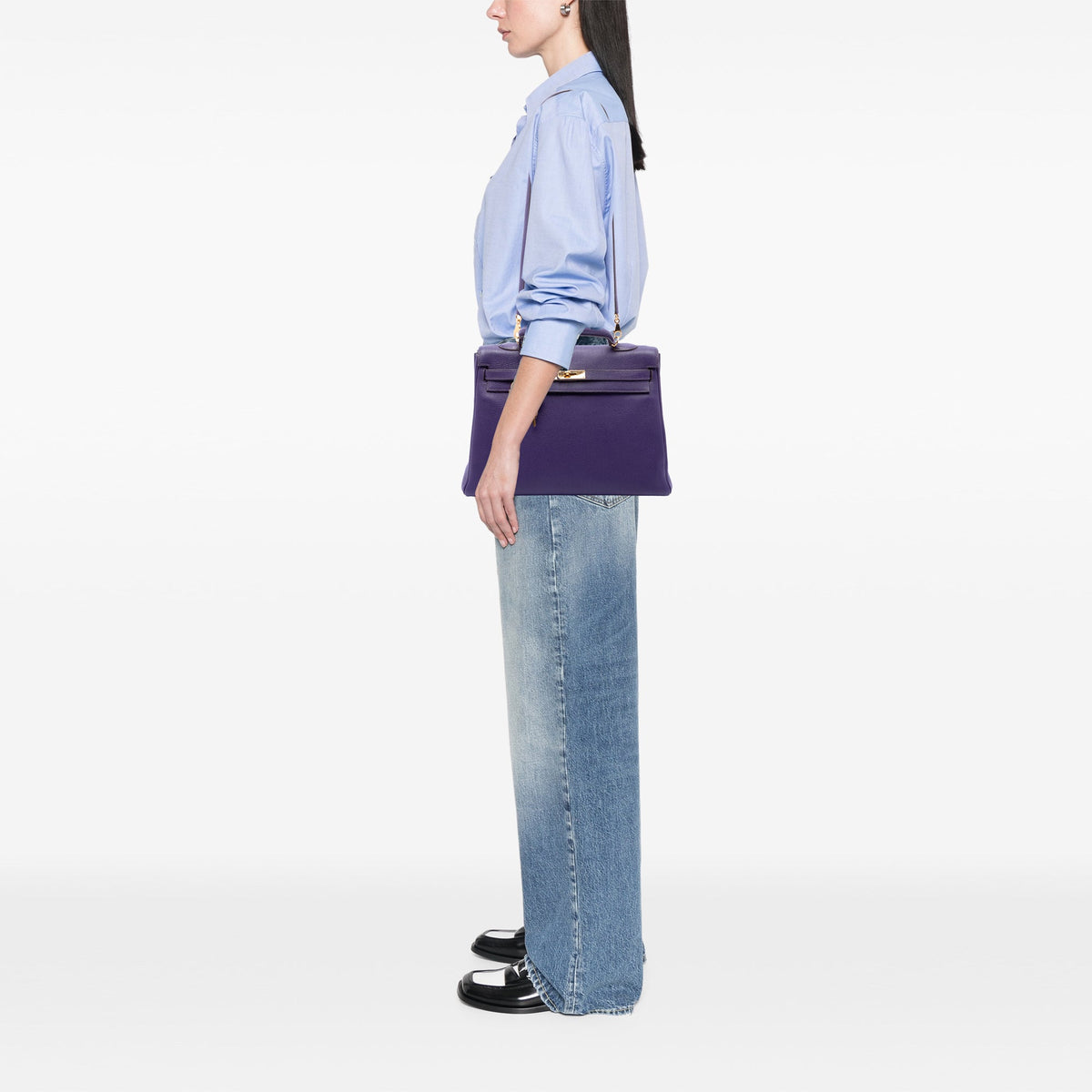 Hermès Togo Kelly II Retourne 35 — Purple
