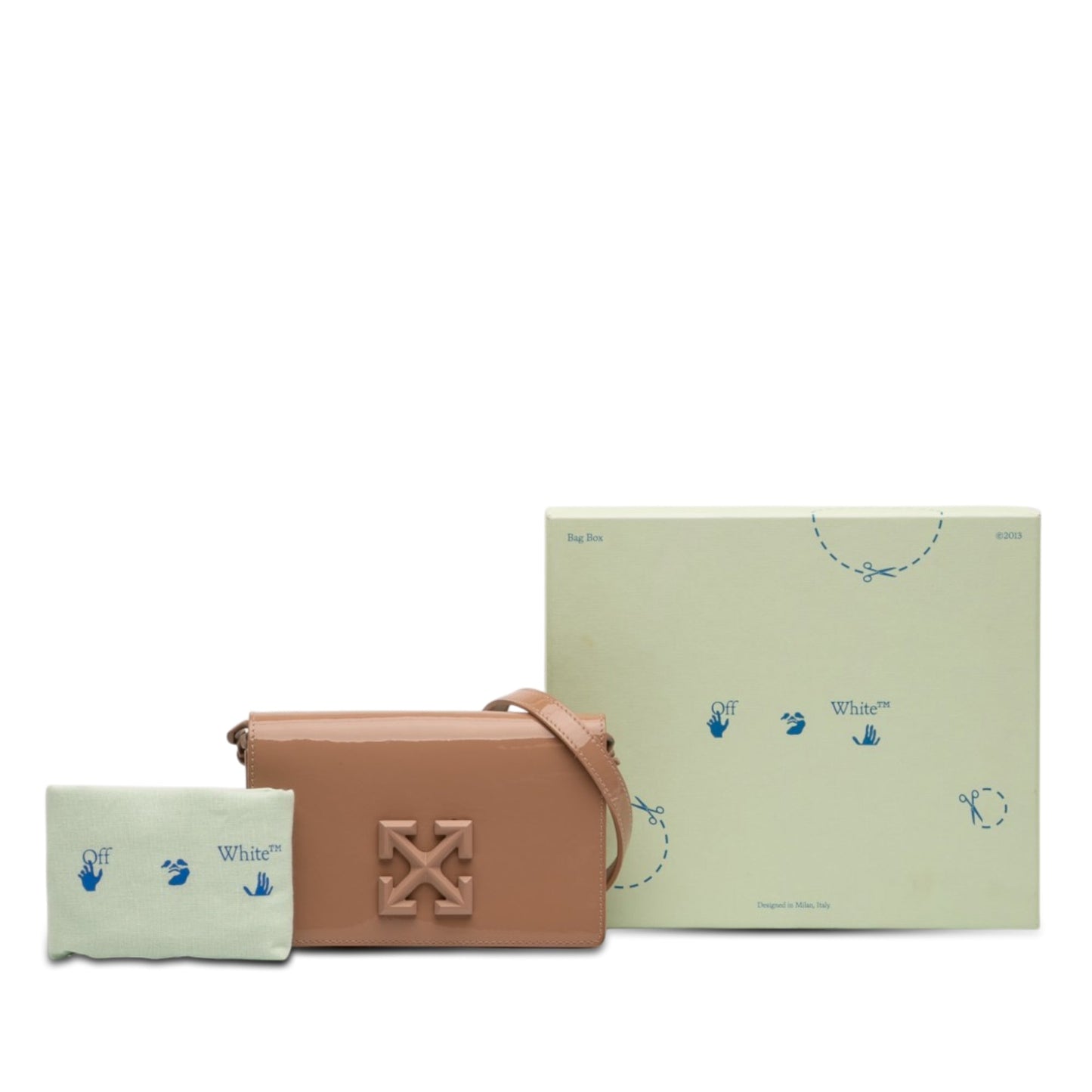 Off-White Patent Jitney 0.5 Crossbody
