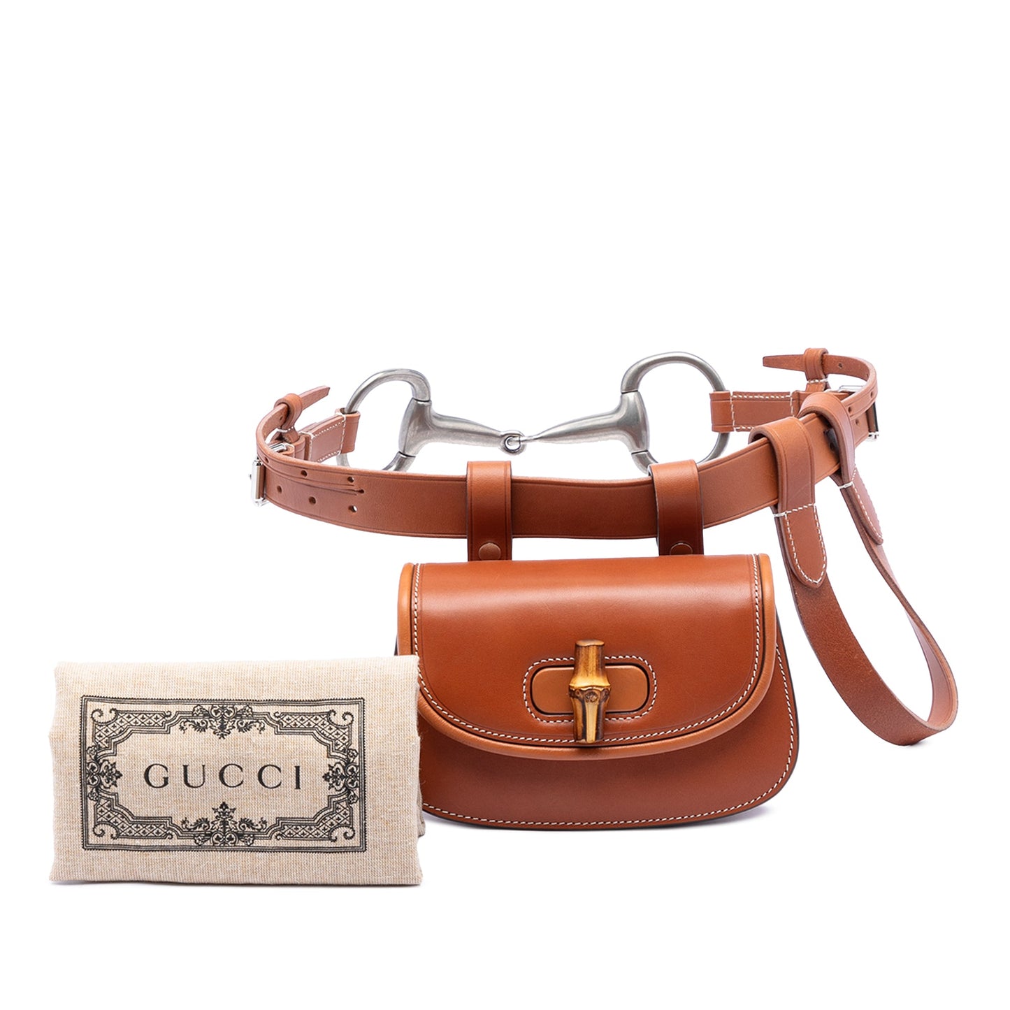 Gucci Mini Calfskin Bamboo 1947 Belt Bag